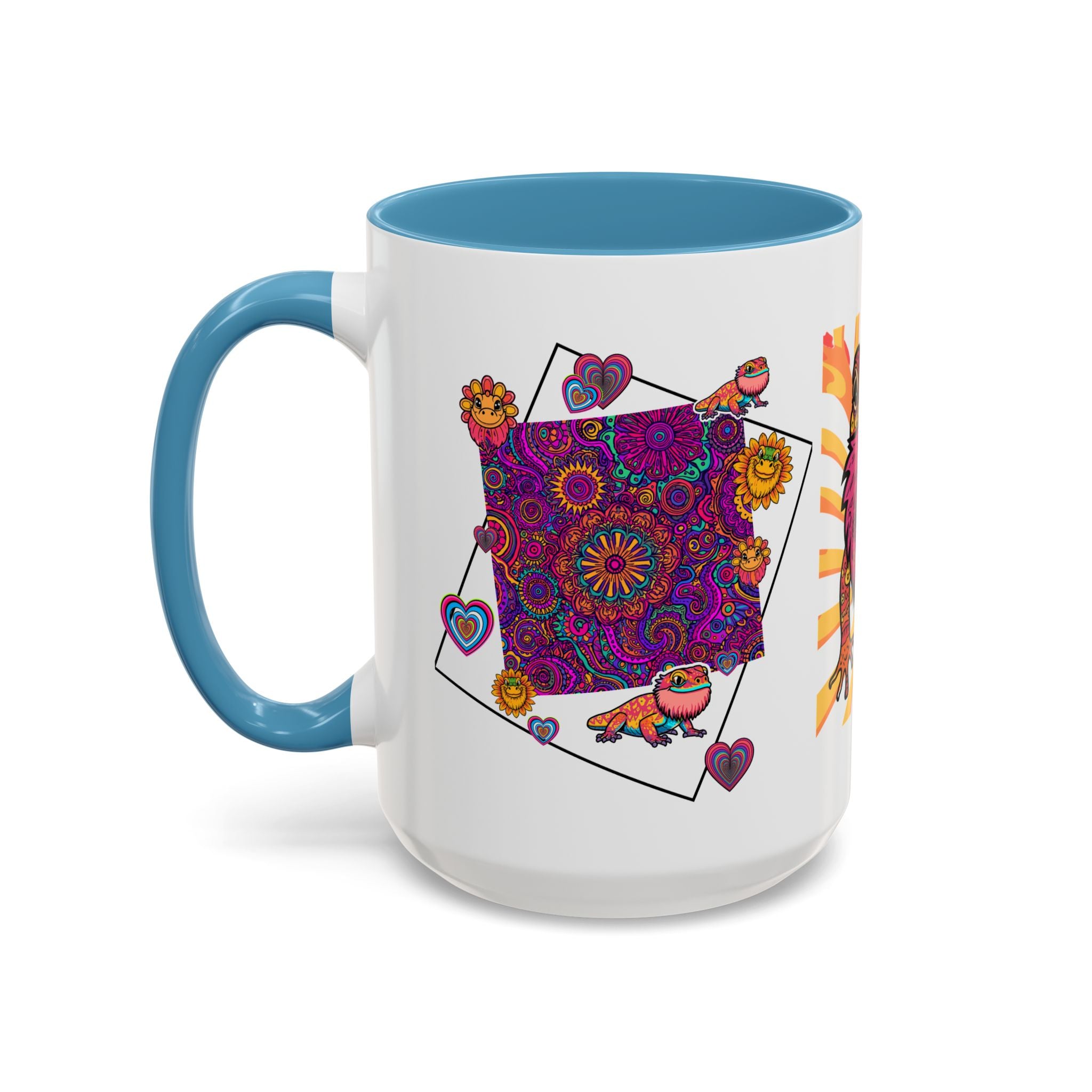 Coffee Mug | Psychedelic Lizards Accent Ceramic Mug