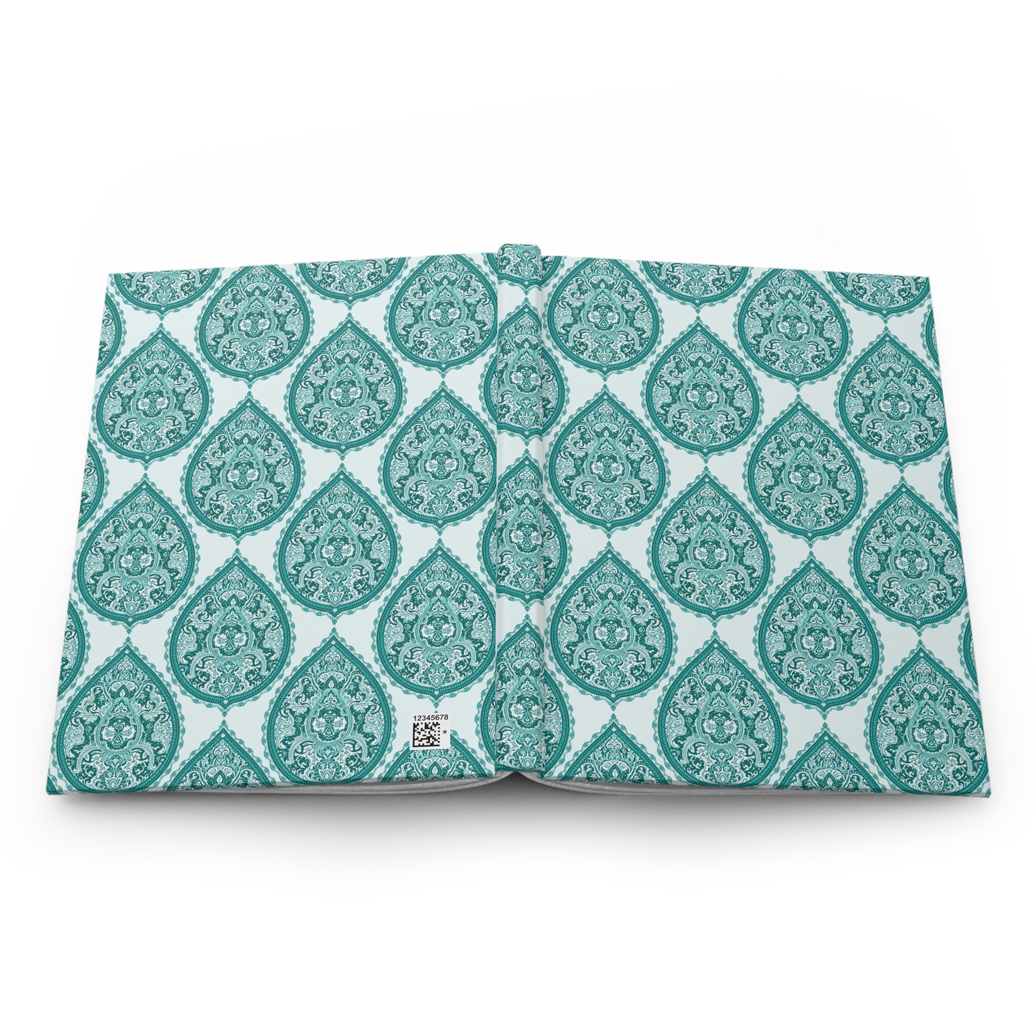 Journal | Decorative Boho Teal Paisley Hardcover  Notebook