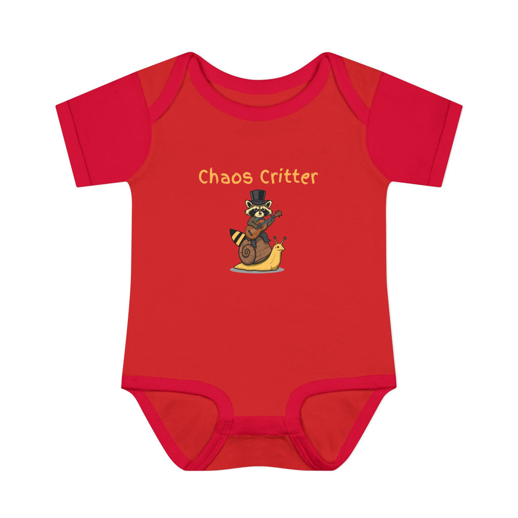 Baby Bodysuit | 'Chaos Critter' Playful Racoon Baby Onesie