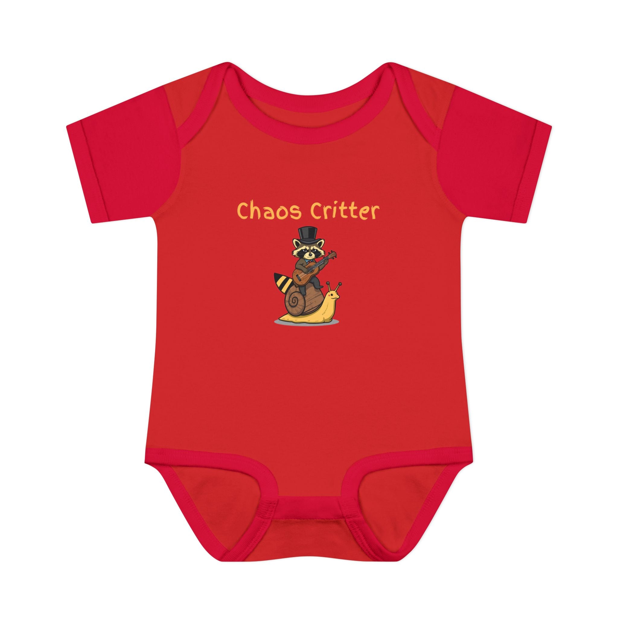 Baby Bodysuit | 'Chaos Critter' Playful Racoon Baby Onesie