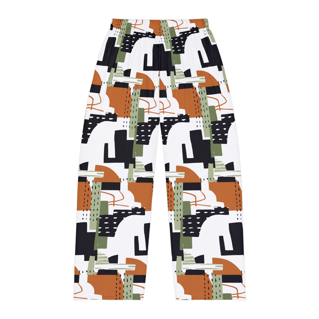 Abstract Retro-Pattern Pajama Pants