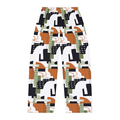 Abstract Retro-Pattern Pajama Pants