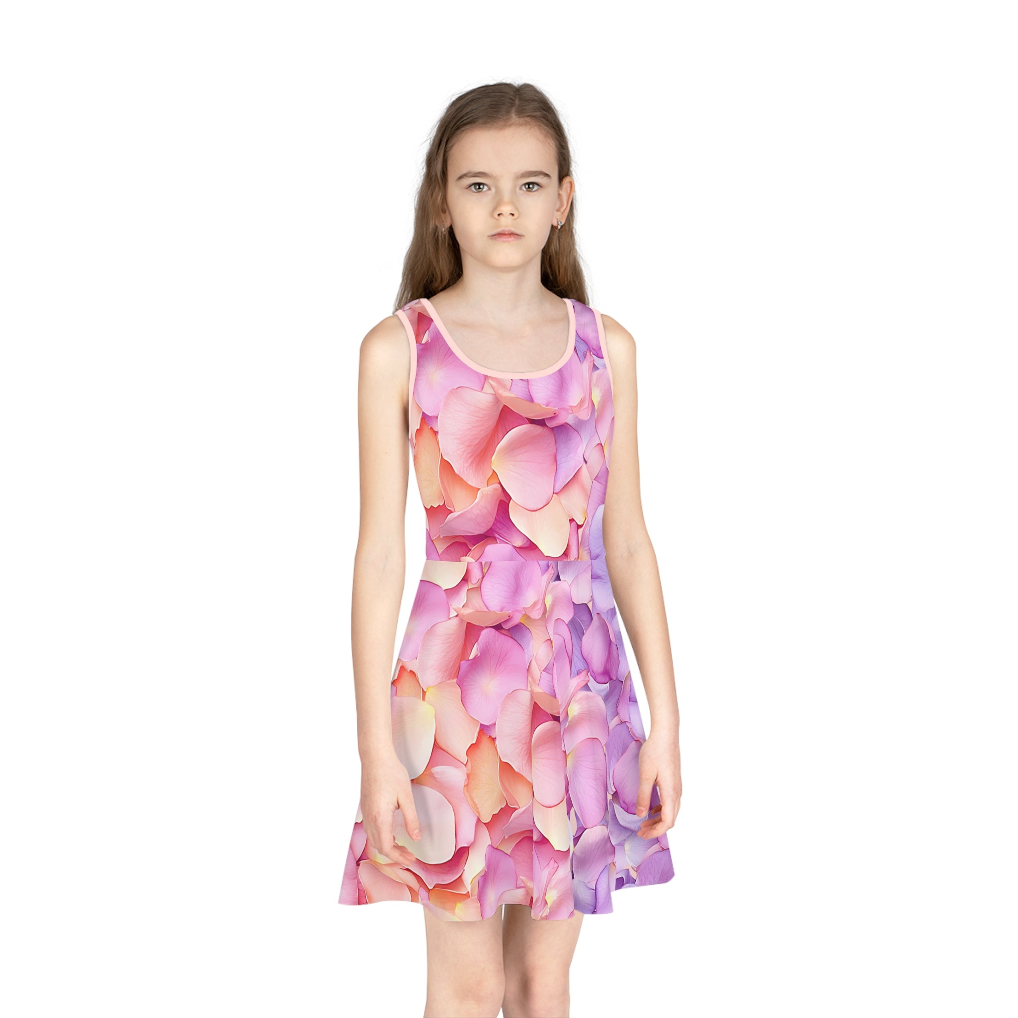 Girls Sundress |  Floral Petal Flowy Dress