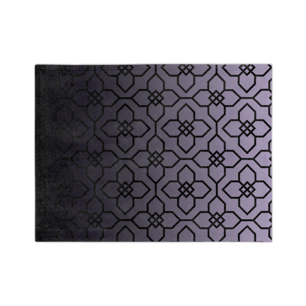 Vintage Floral over Charcoal Gradient Microfiber Throw