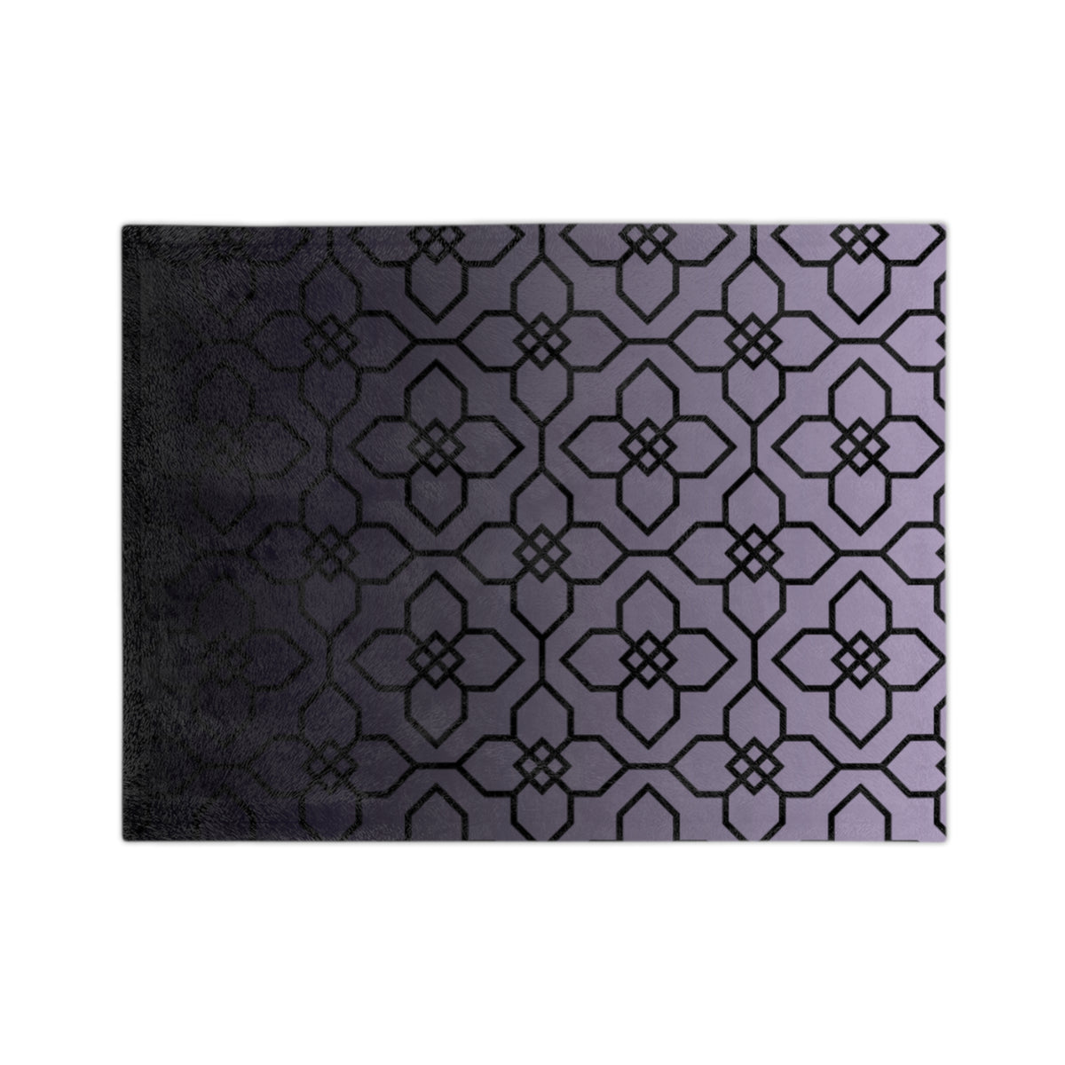 Vintage Floral over Charcoal Gradient Microfiber Throw