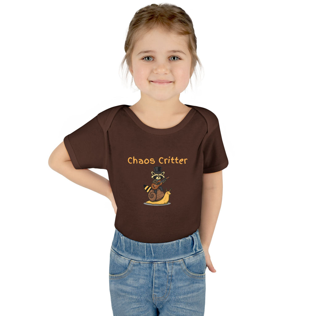 Baby Bodysuit | 'Chaos Critter' Playful Racoon Baby Onesie