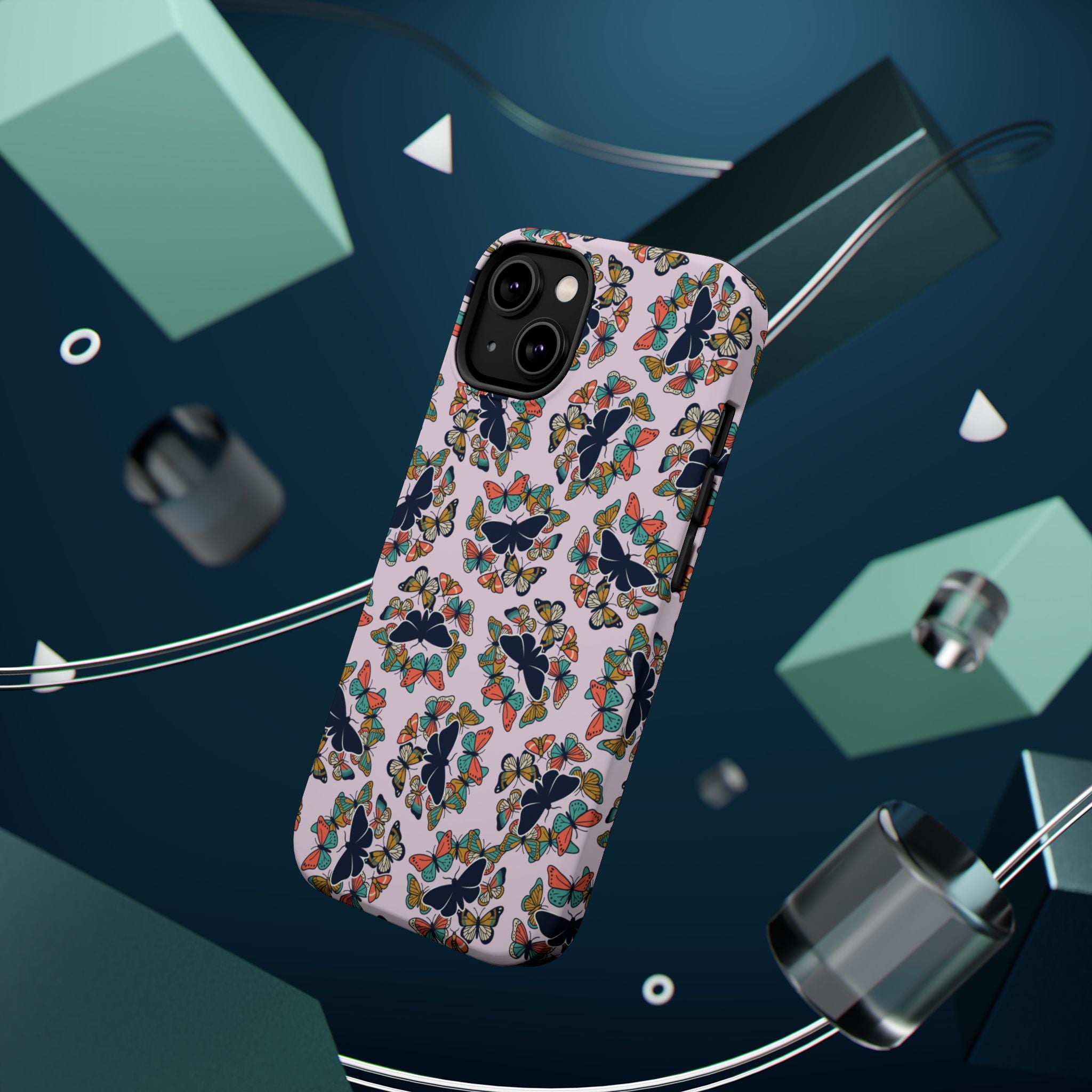 Phone Cases | Pastel Butterflies and Moths Pattern Magnetic Impact-Resistant Case