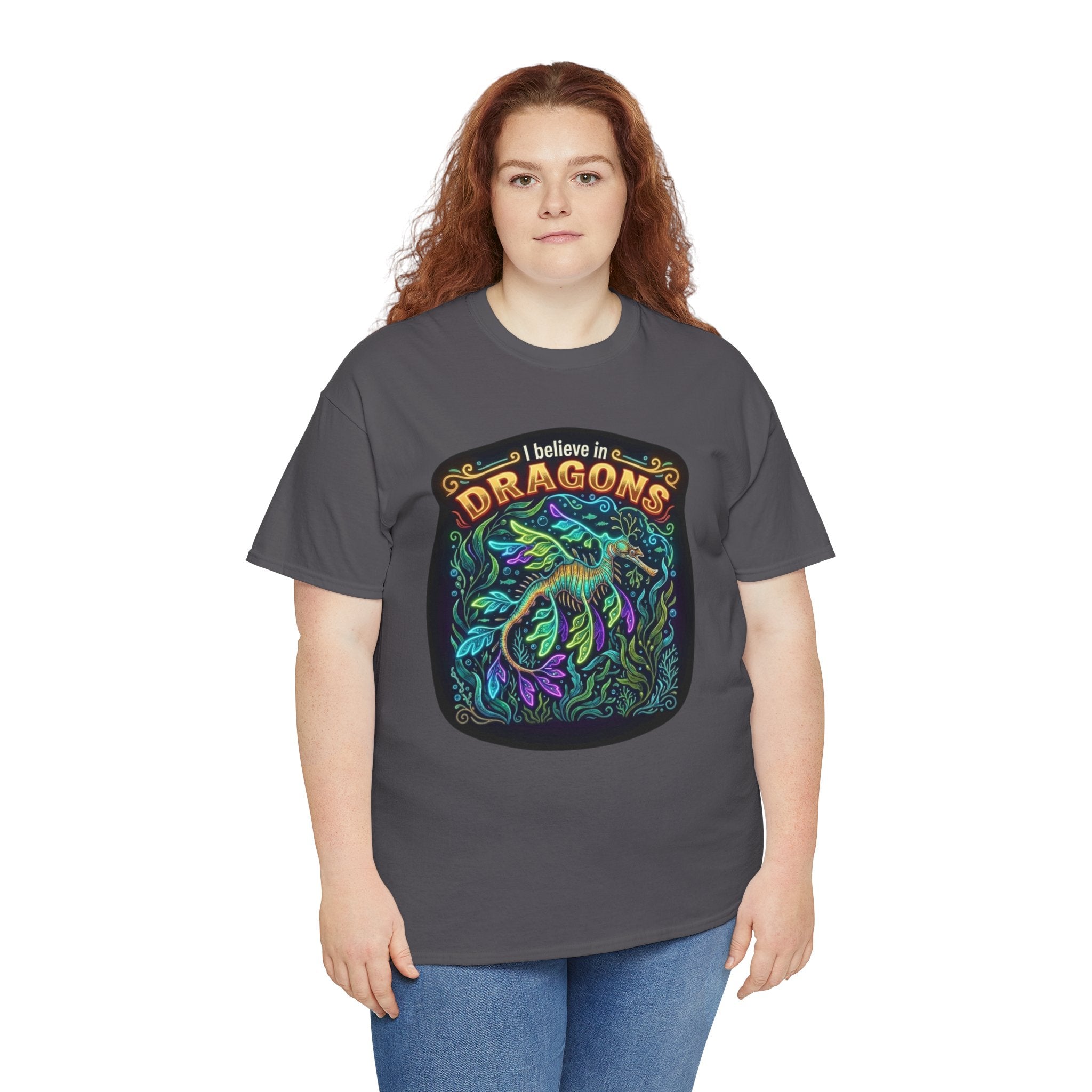 T-Shirt | 'I Believe in Dragons' Colorful Graphic Tee