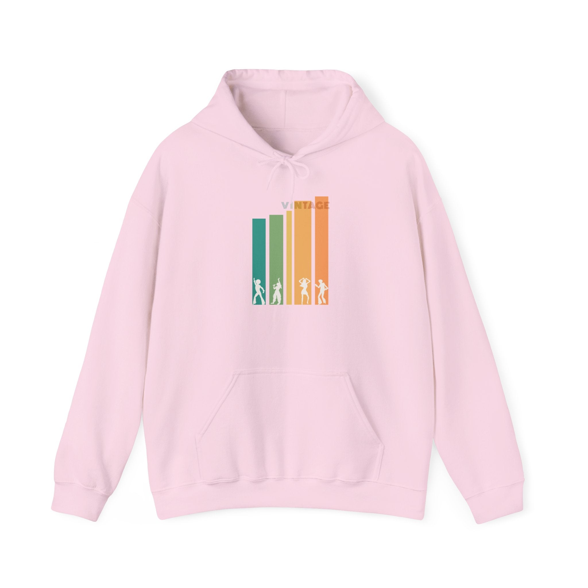 Hoodie | Colorful Retro Vertical Bars 'Vintage' Hooded Sweatshirt
