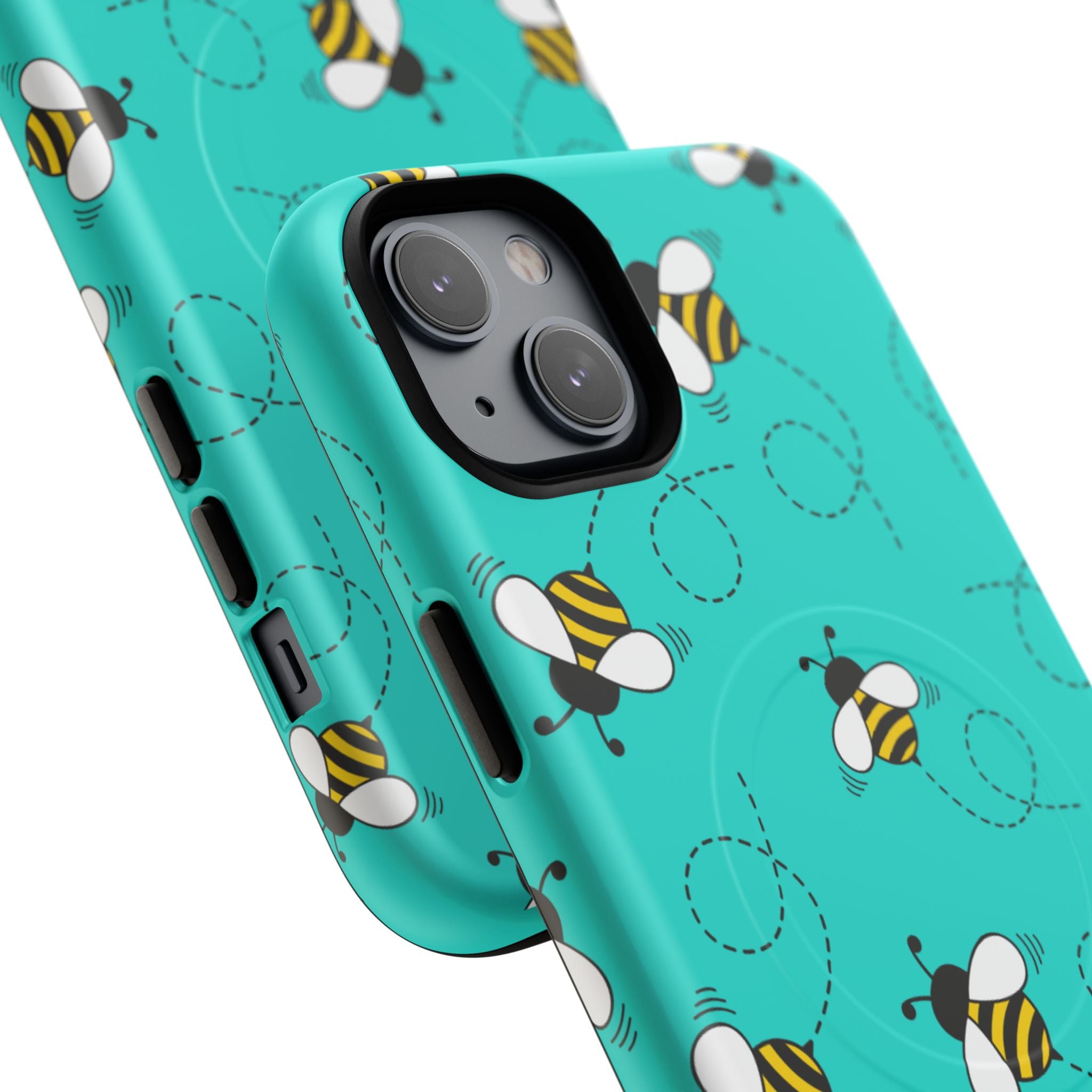 Phone Case | Cute Turquoise Bumblebee Tough Magnetic Phone Case