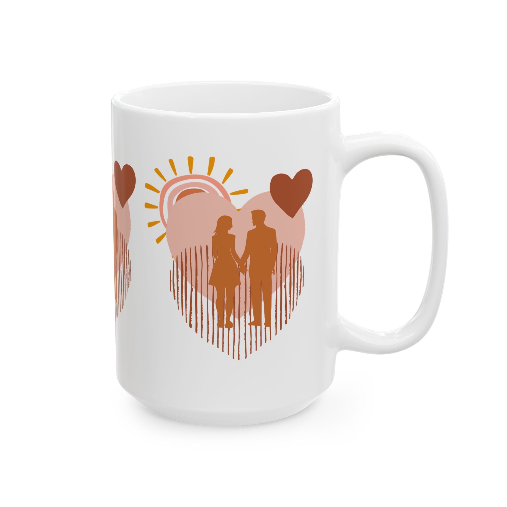 Coffee Mug | Romantic Heart Silhouette Coffee Cup (11oz/15oz)