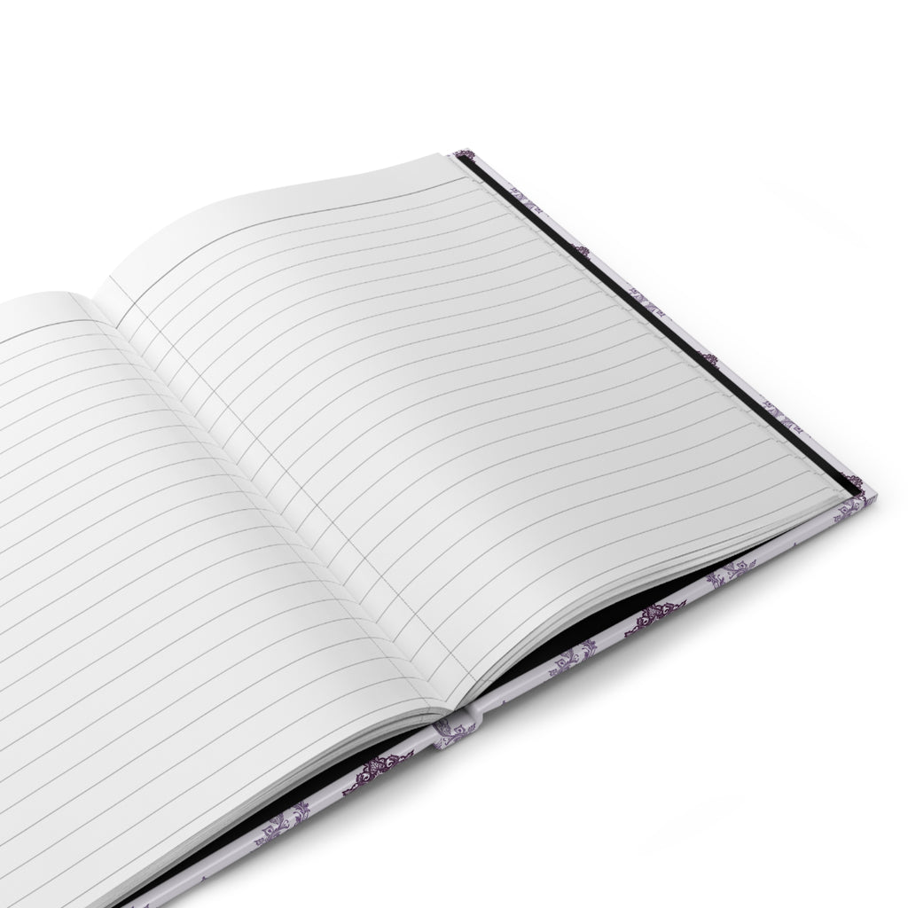 Journal | Decorative Purple Floral Tile Hardcover Notebook