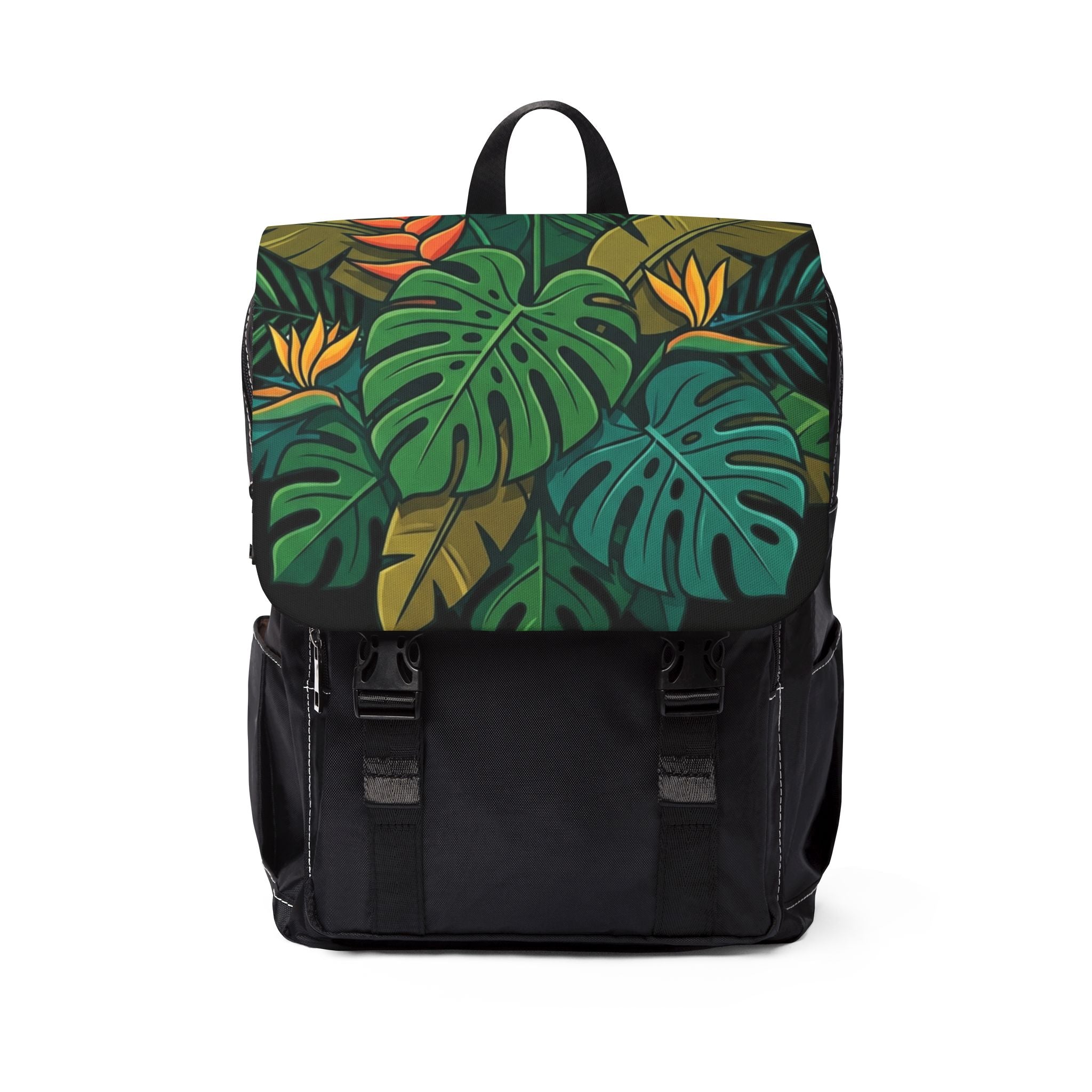 Backpack | Tropical Monstera Botanical Leaf Casual Shoulder Bag