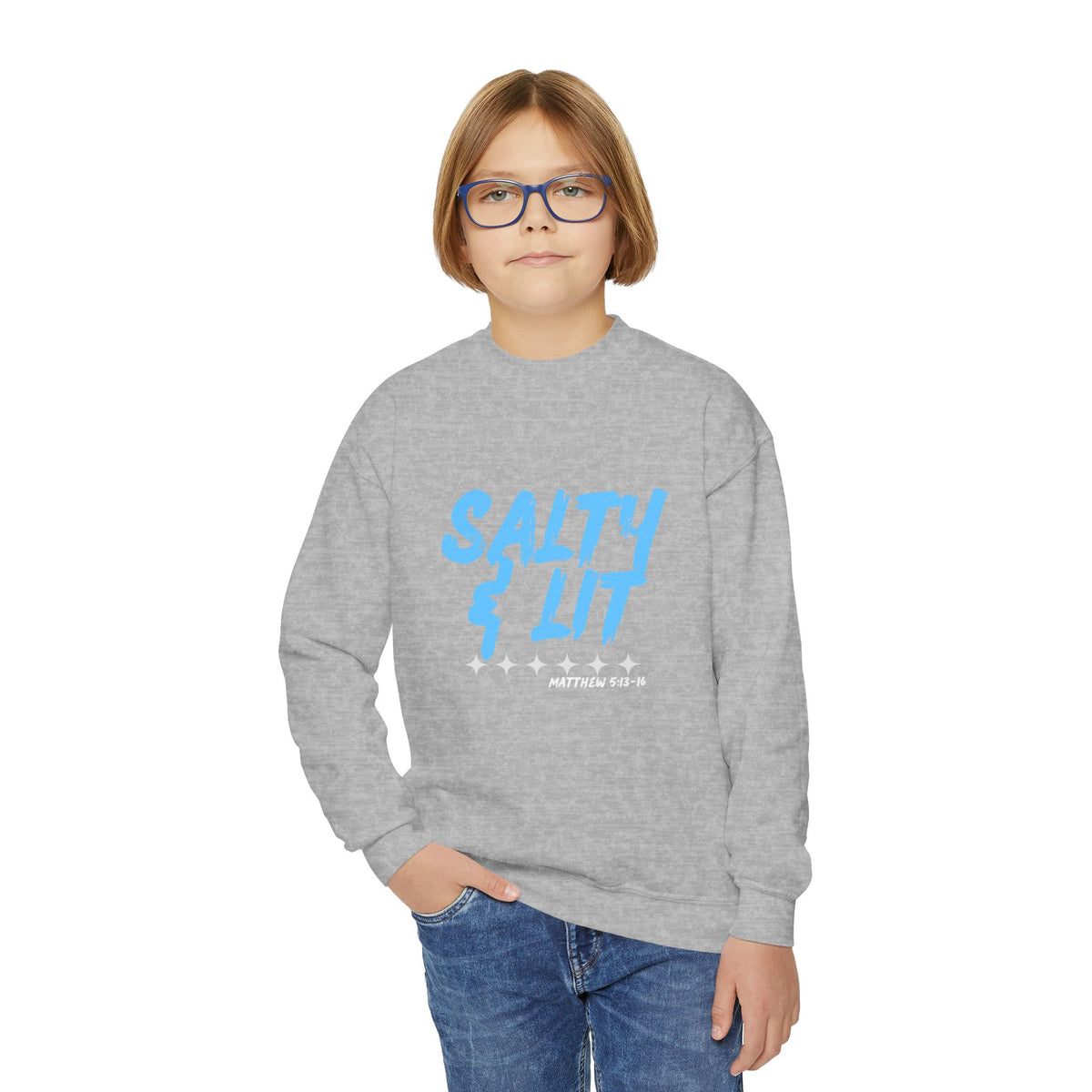 “Salty & Lit” Christian Graphic Sweatshirt