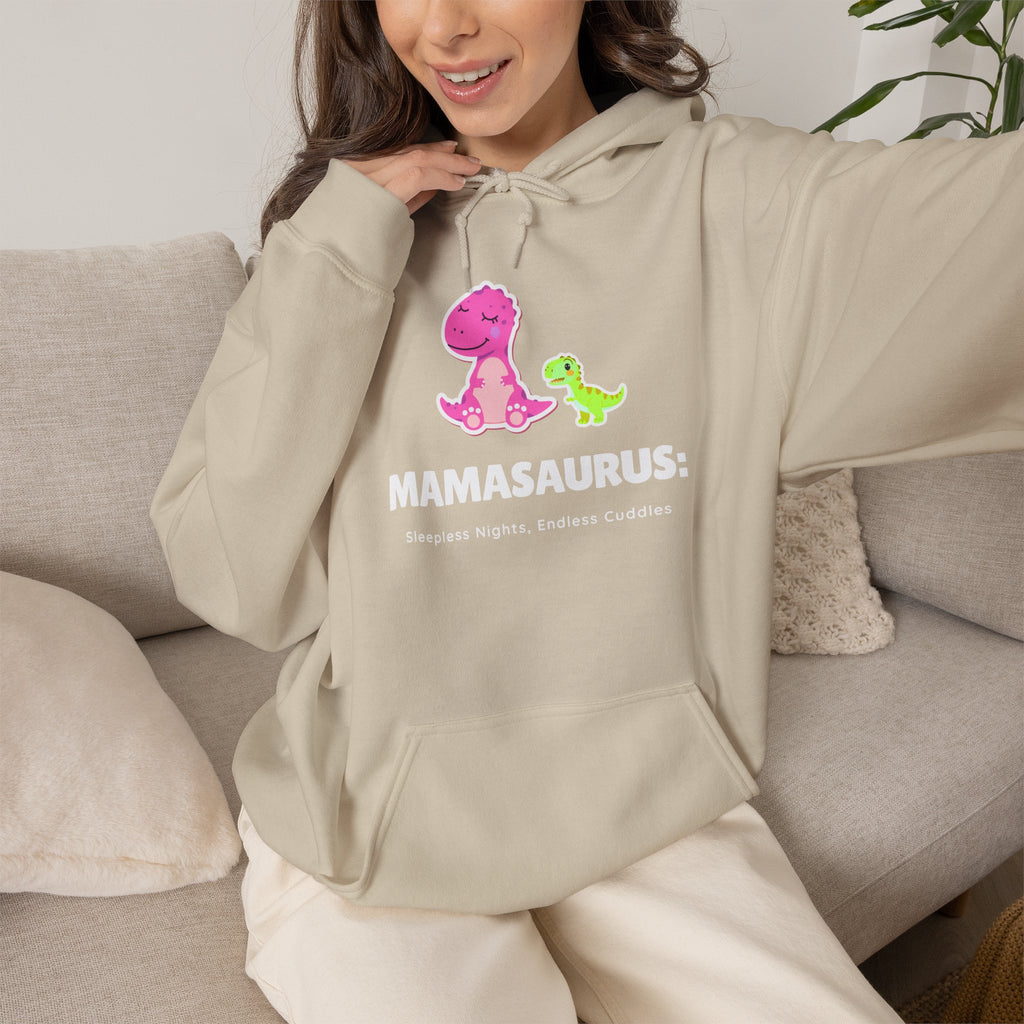 Hoodie | 'Mamasaurus' Pink Mama Dino with Baby Sweater