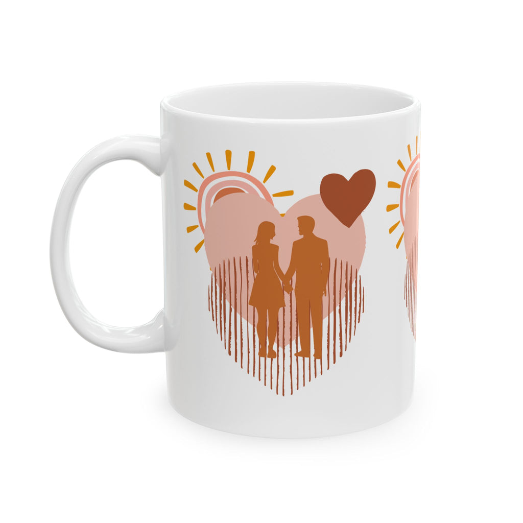 Coffee Mug | Romantic Heart Silhouette Coffee Cup (11oz/15oz)