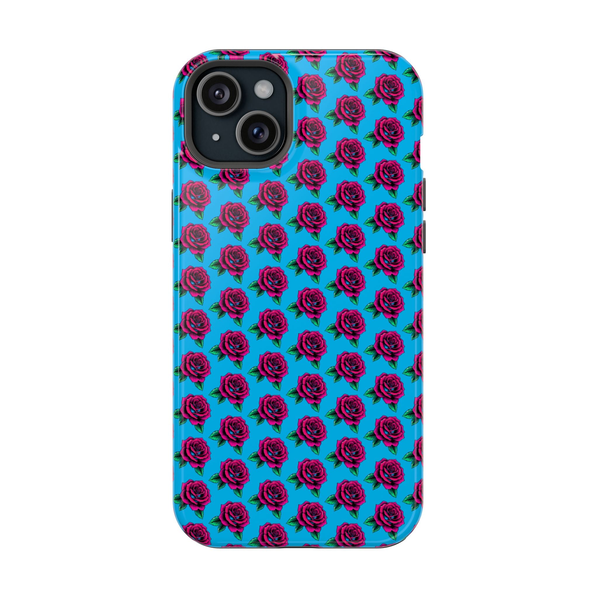 Phone Cases | Bright Rose Pattern Magnetic Impact-Resistant Case
