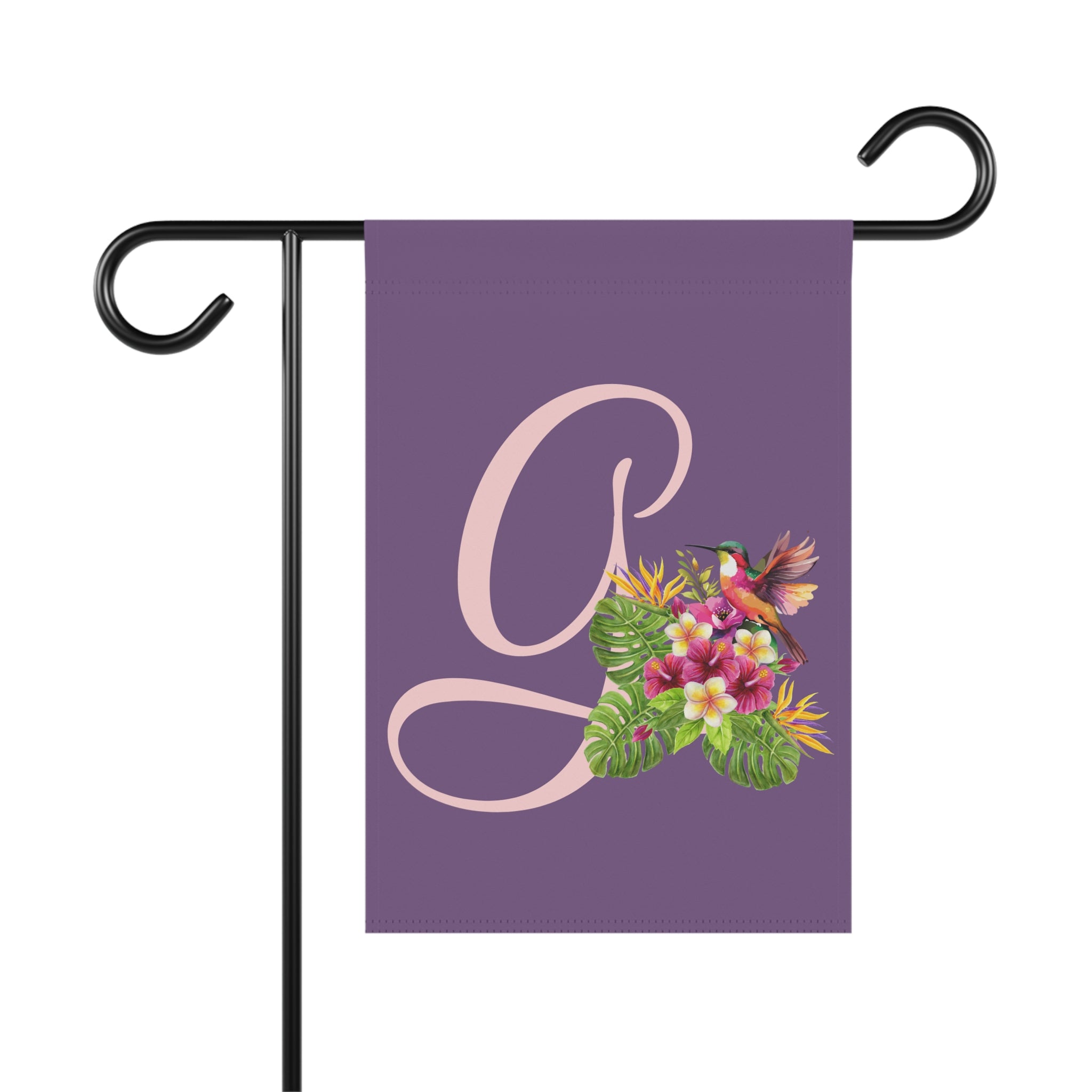 Home & Garden Banner | 'G' Monogram Tropical Flowers Flag