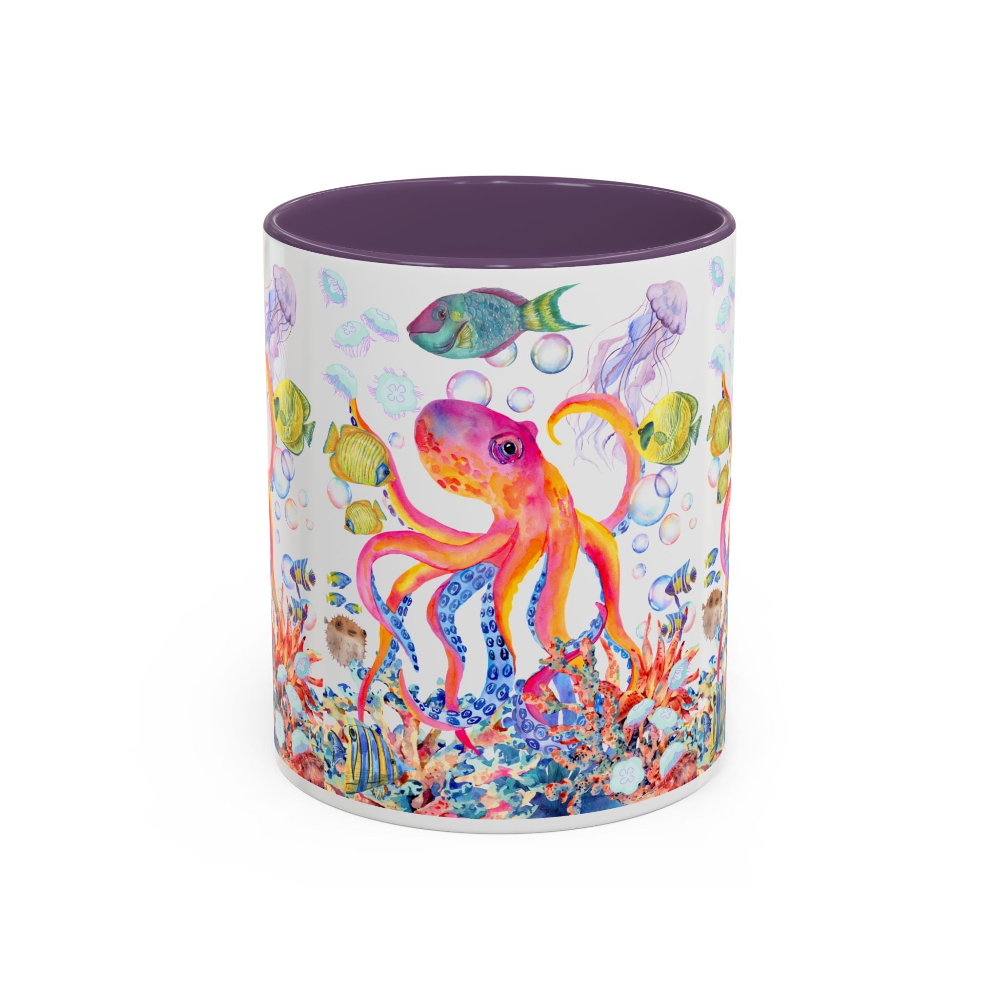 Coffee Mug | Colorful Octopus Accent Mug 11/15oz