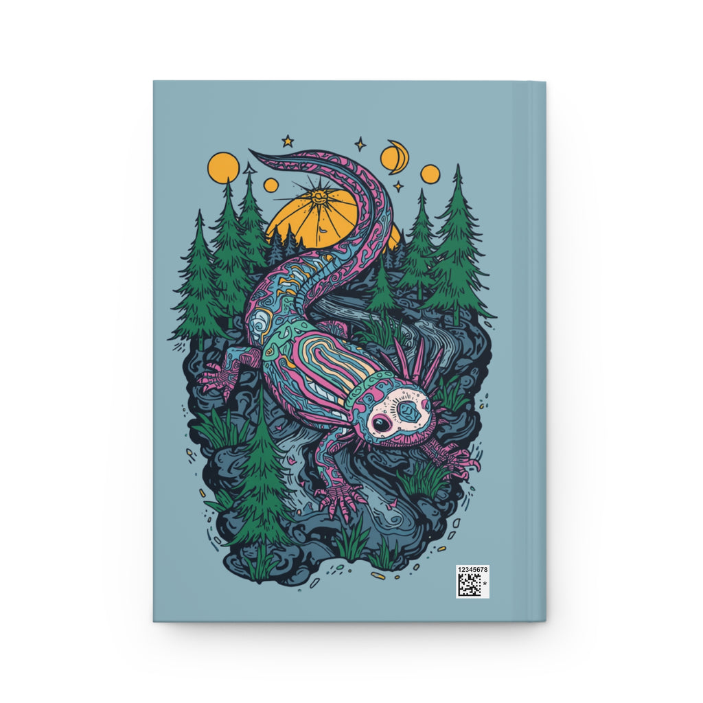 Journal | Psychedelic Axolotl Illustration Hardcover Matte Notebook