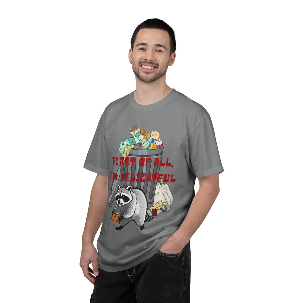 T-Shirt | "First of All, I’m Delightful" Funny Trash Panda Tee