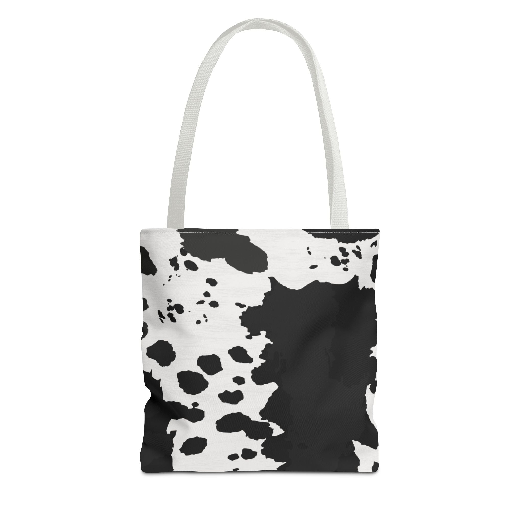 Tote Bag | Black & White Cow Print Patterned Shoulder Tote