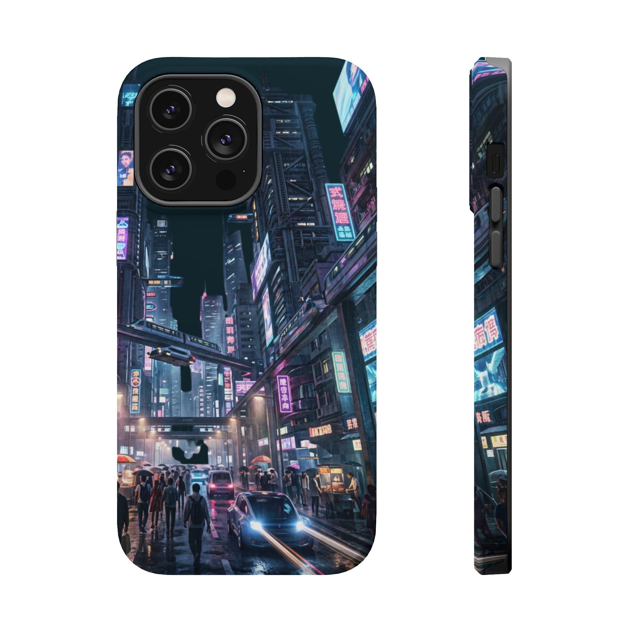 Phone Case | Cyberpunk City Magnetic Impact-Resistant Phone Cover