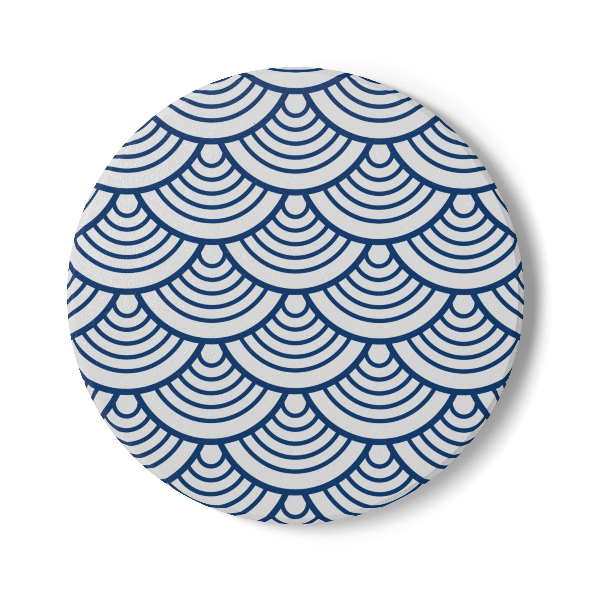 Coasters | Blue Wave Pattern Ceramic Drink Coaster
