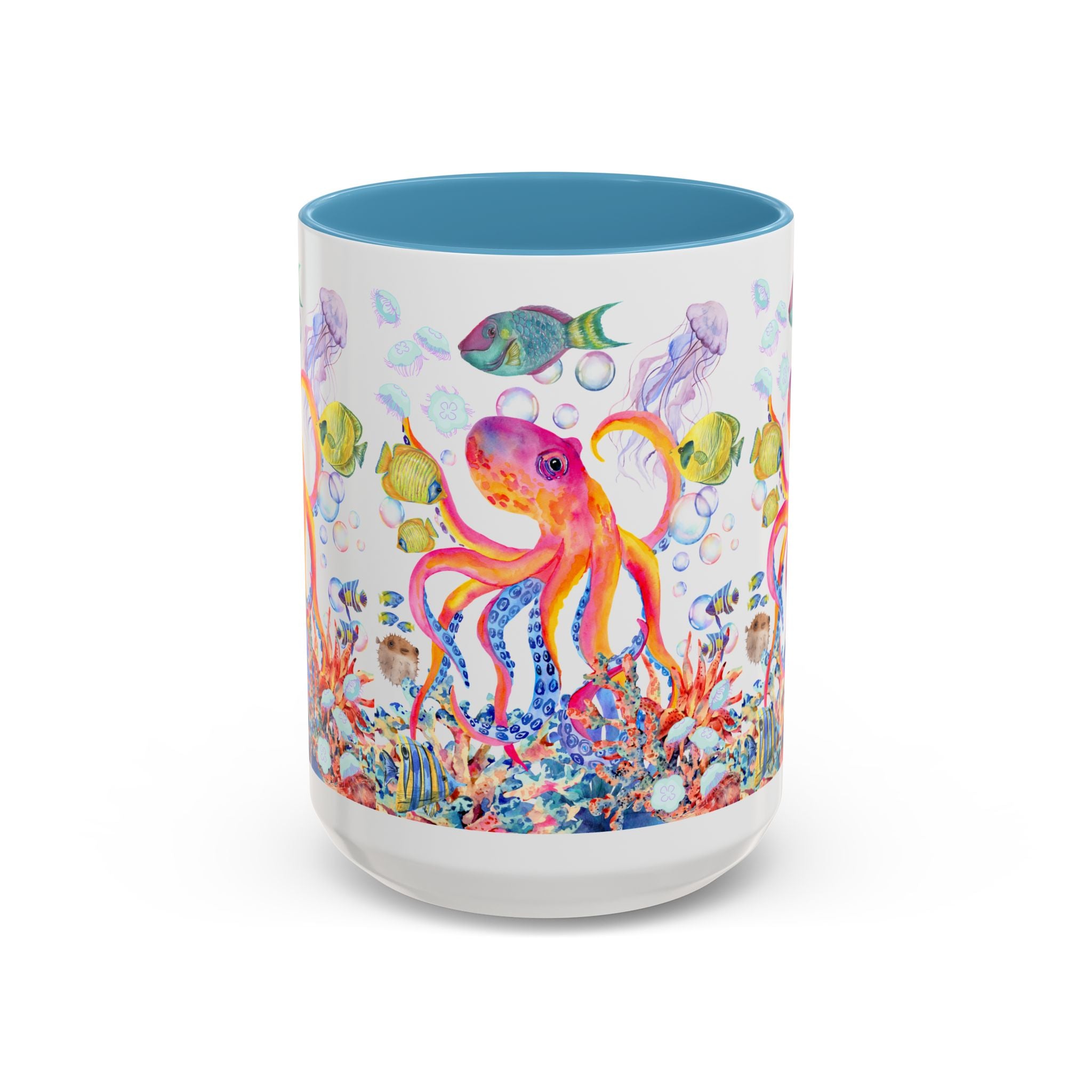 Coffee Mug | Colorful Octopus Accent Mug 11/15oz