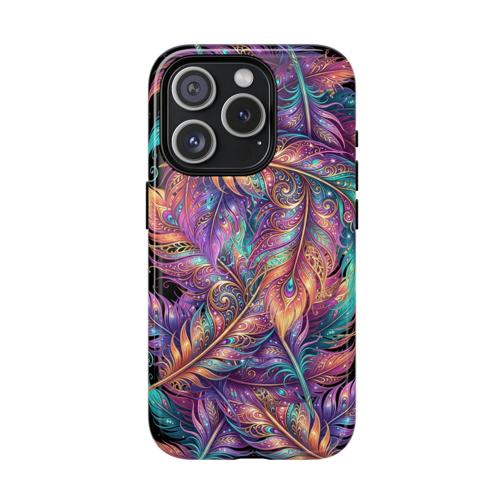 Phone Case | Colorful Feather Art Magnetic Tough Phone Cover