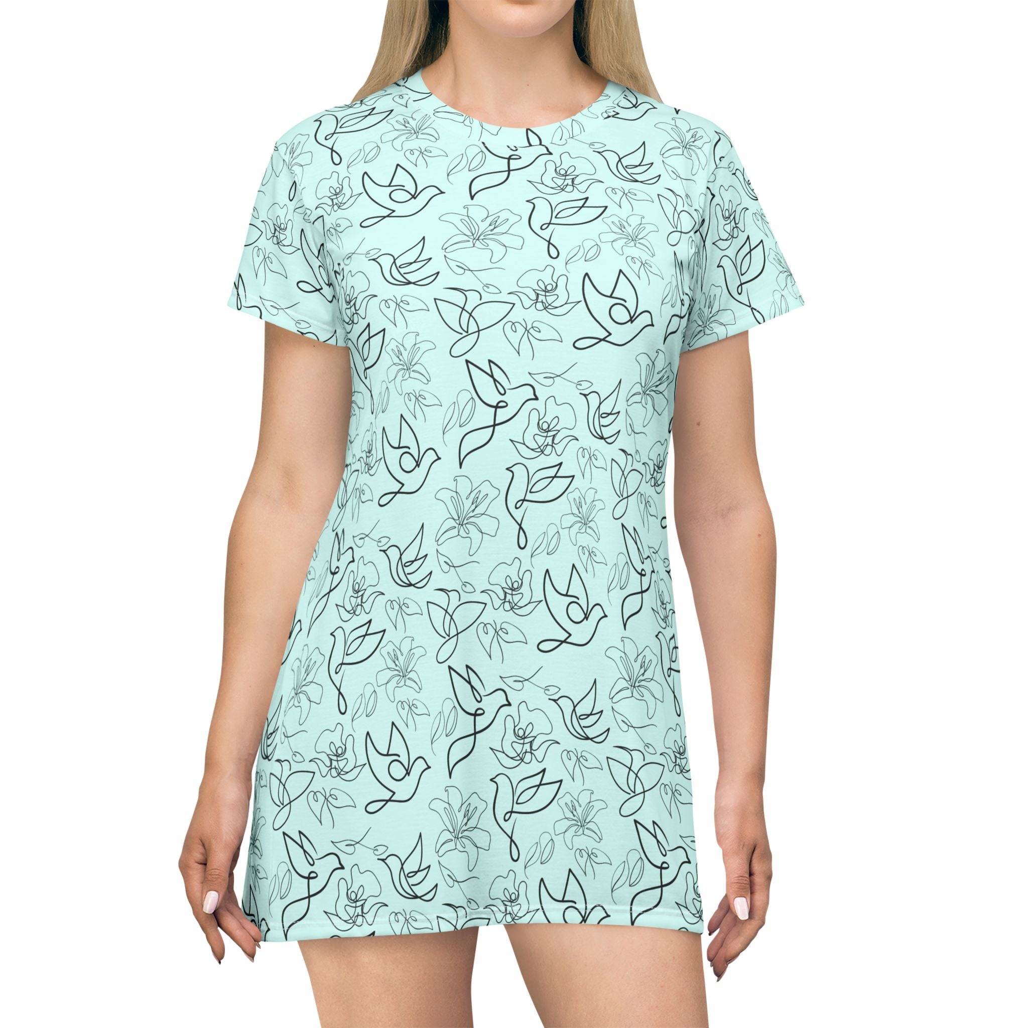 T-Shirt Dress | Mint Pastel Summer Casual Dress