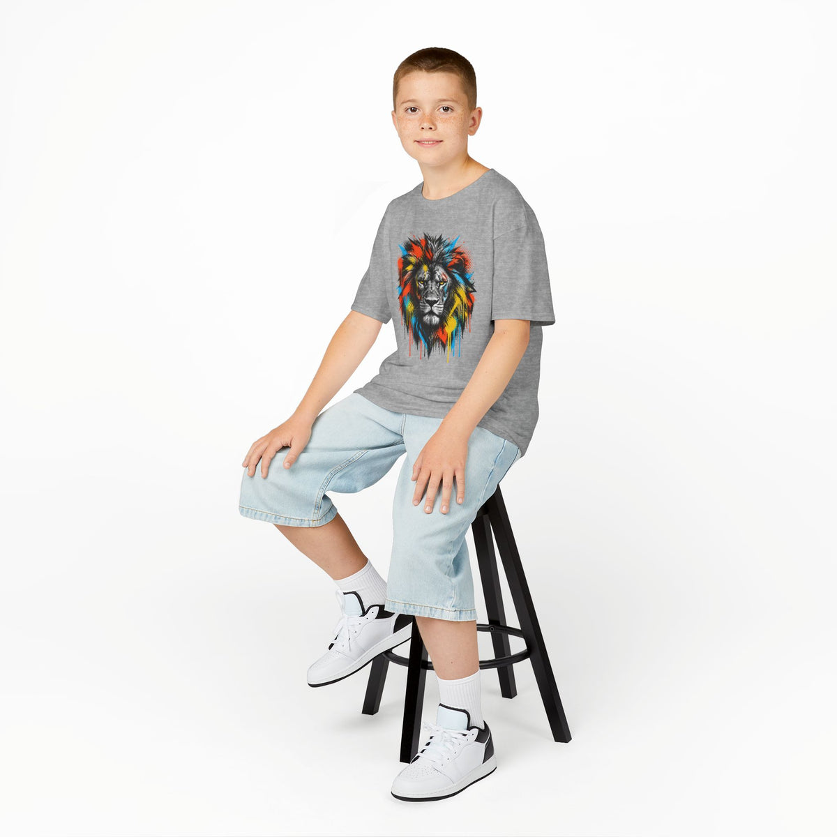 Lion Spirit Colorful Drip T-Shirt