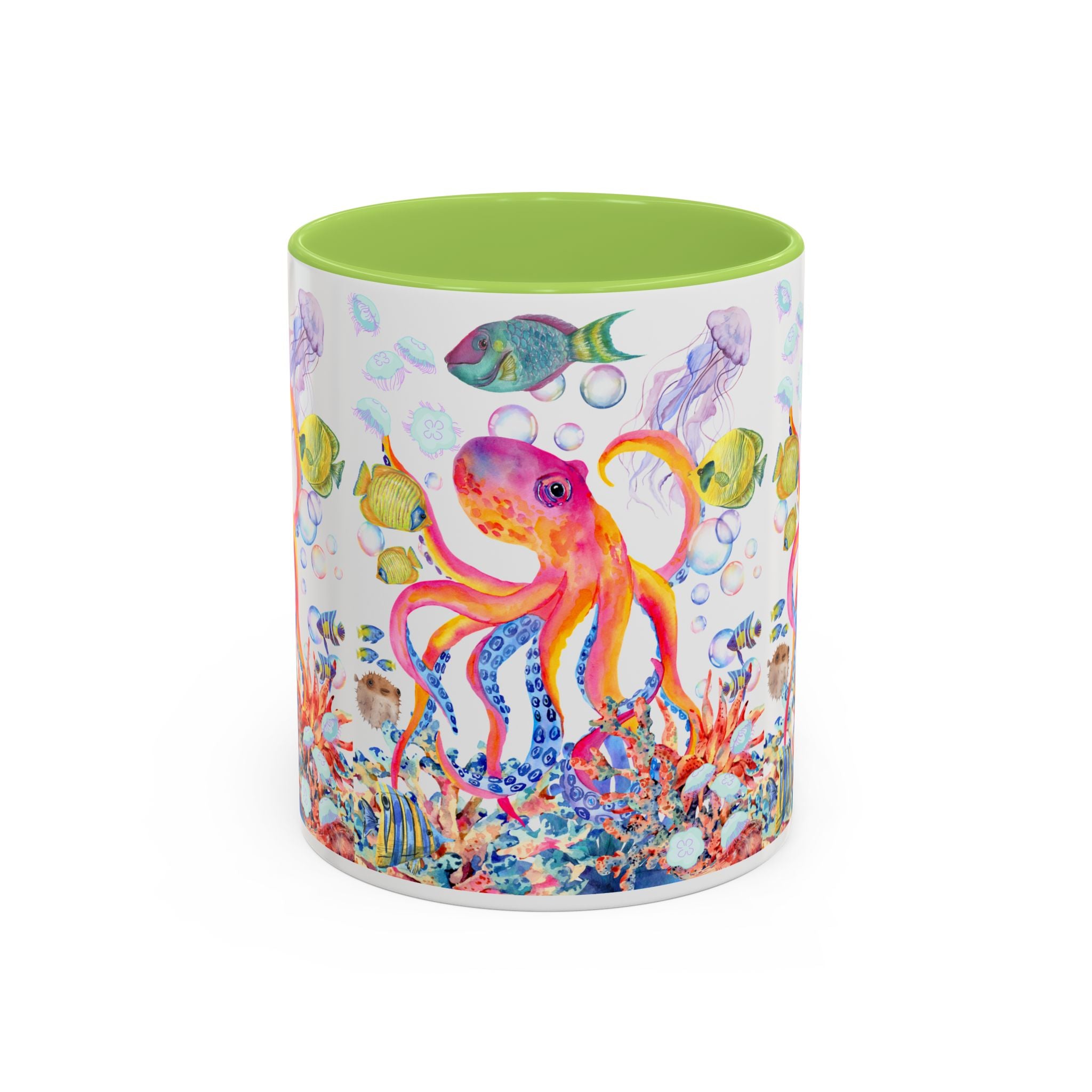 Coffee Mug | Colorful Octopus Accent Mug 11/15oz