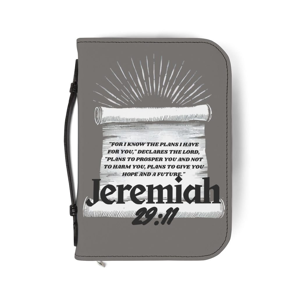 Bible Cover | Jeremiah 29:11 Scripture Scroll Zippered Bible Case