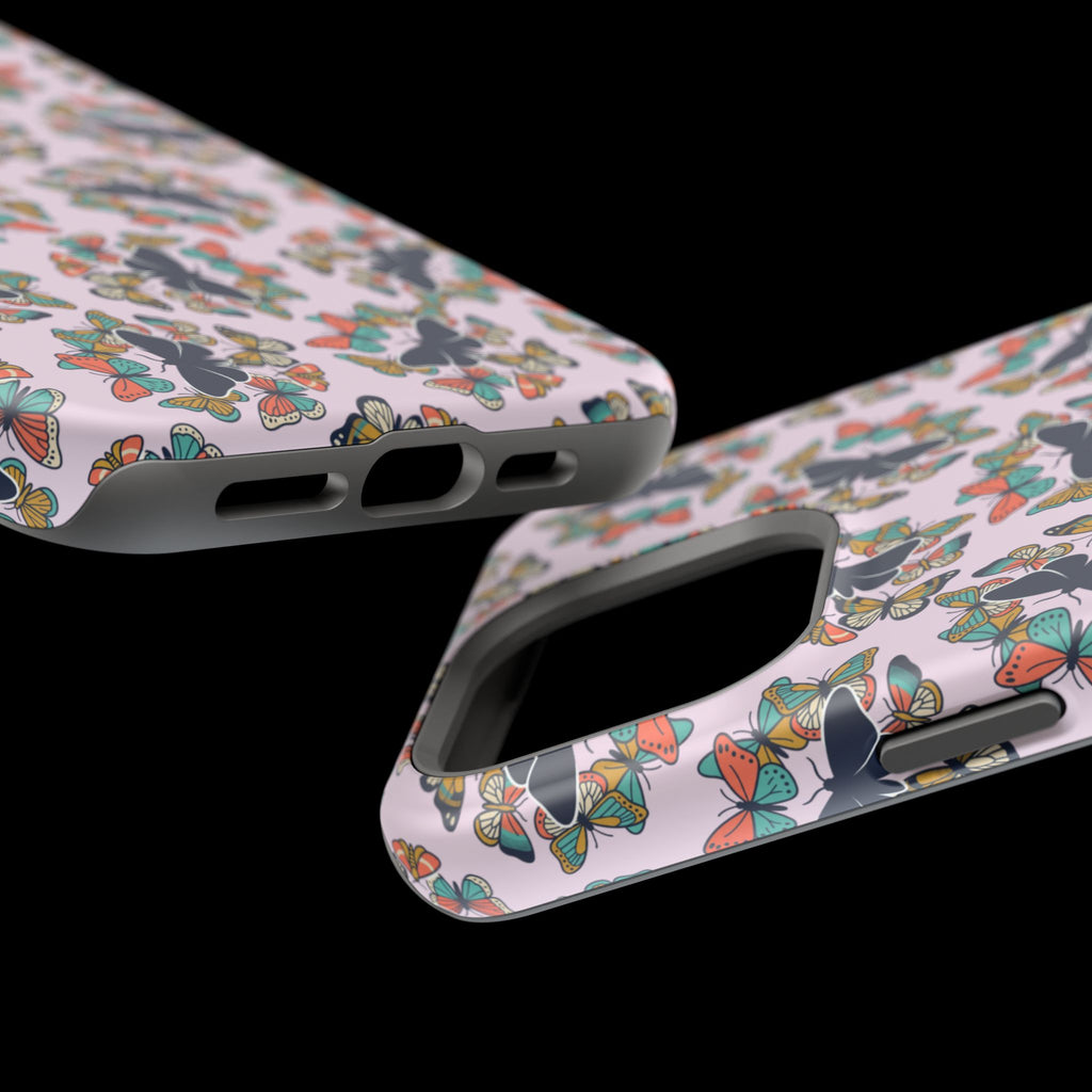 Phone Cases | Pastel Butterflies and Moths Pattern Magnetic Impact-Resistant Case