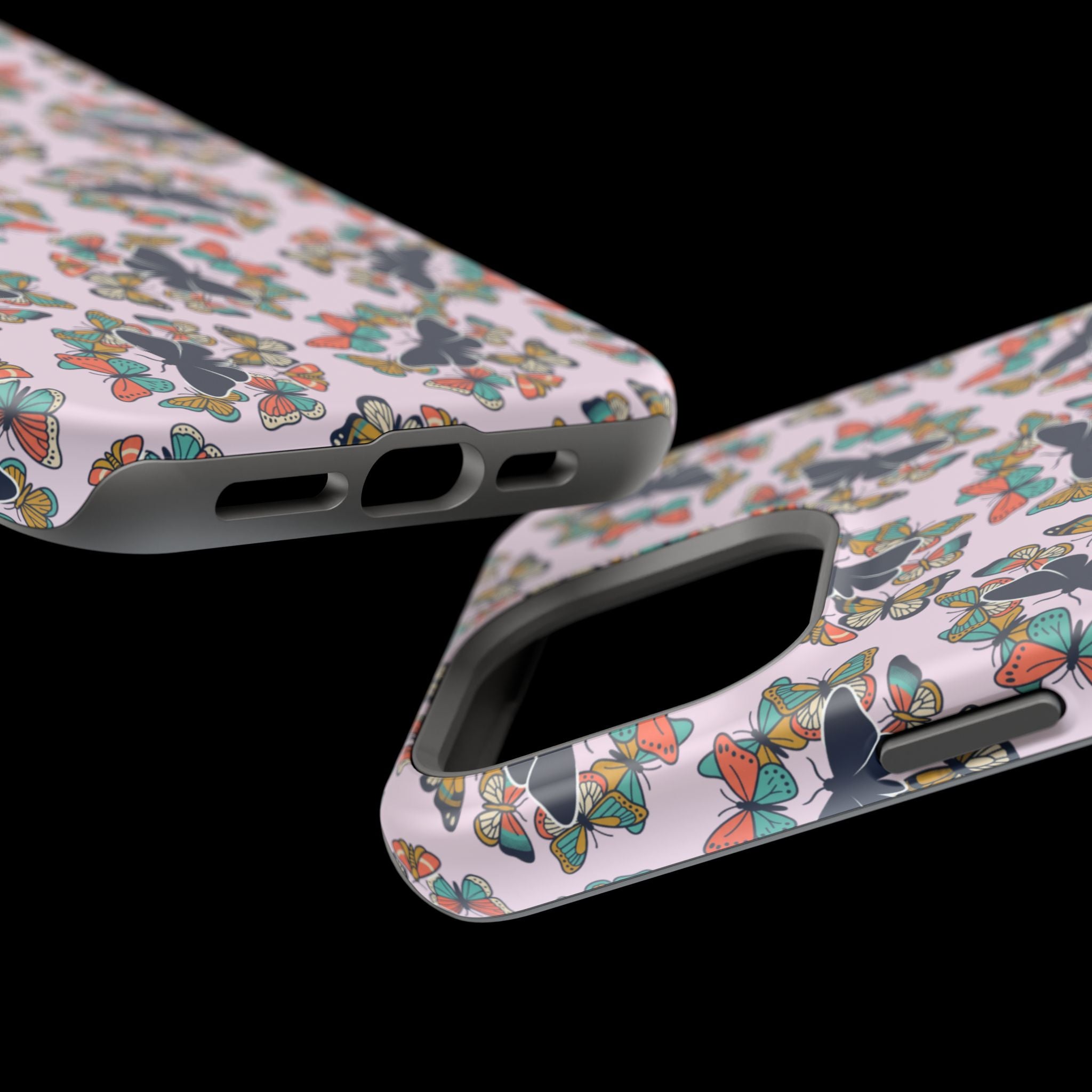 Phone Cases | Pastel Butterflies and Moths Pattern Magnetic Impact-Resistant Case