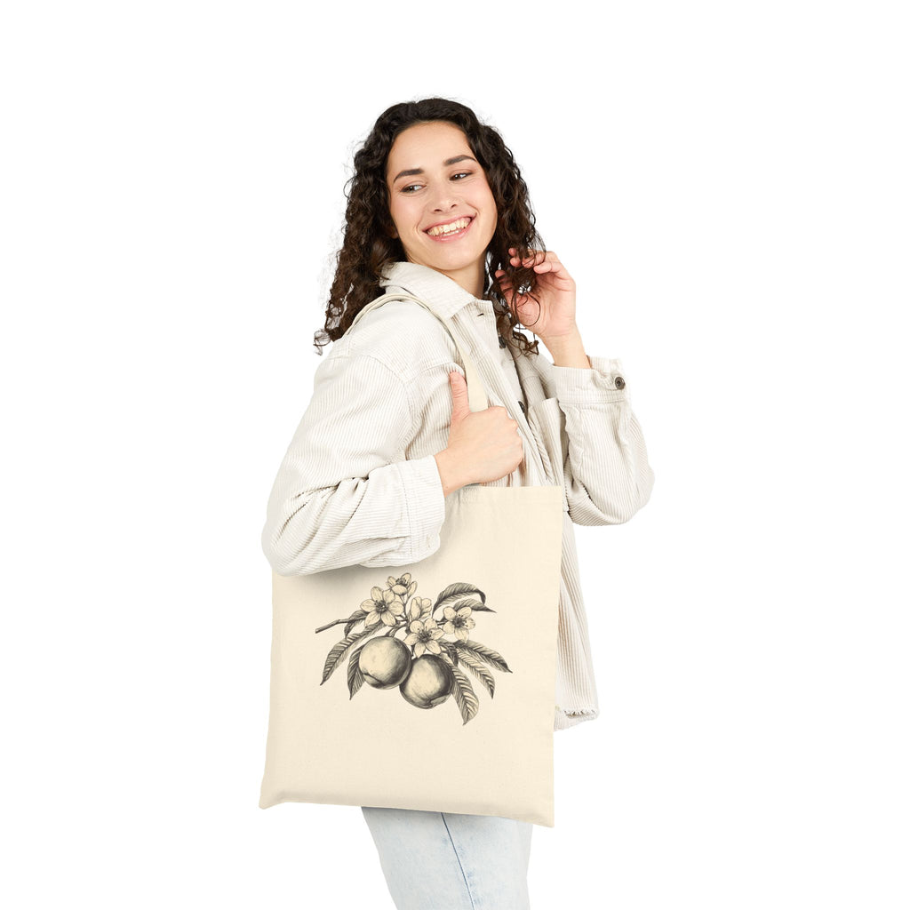 Tote Bag | Vintage Peach Botanical Illustration