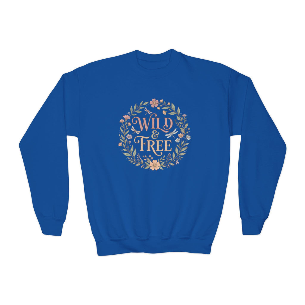 "Wild & Free" Floral Crewneck Sweatshirt