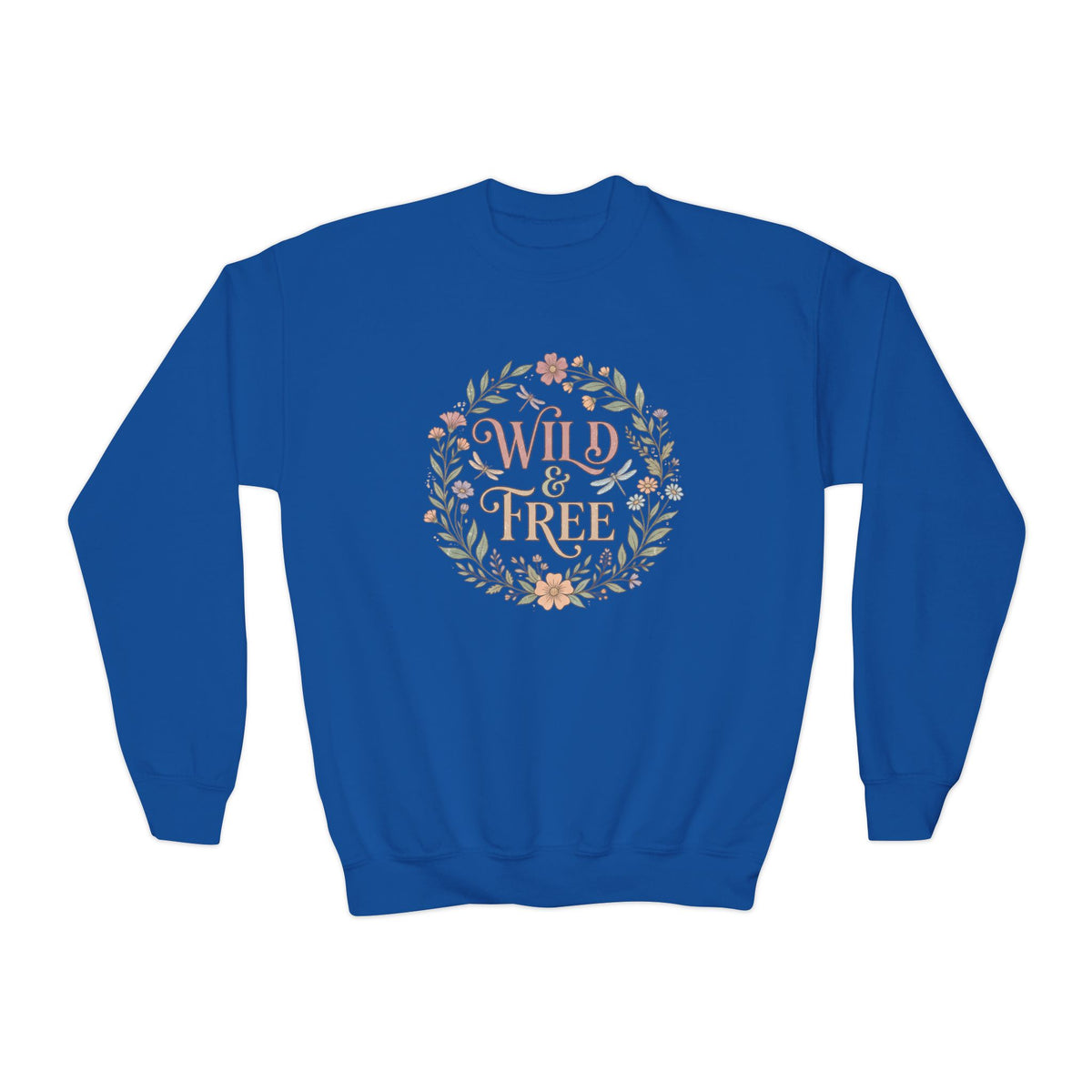 "Wild & Free" Floral Crewneck Sweatshirt