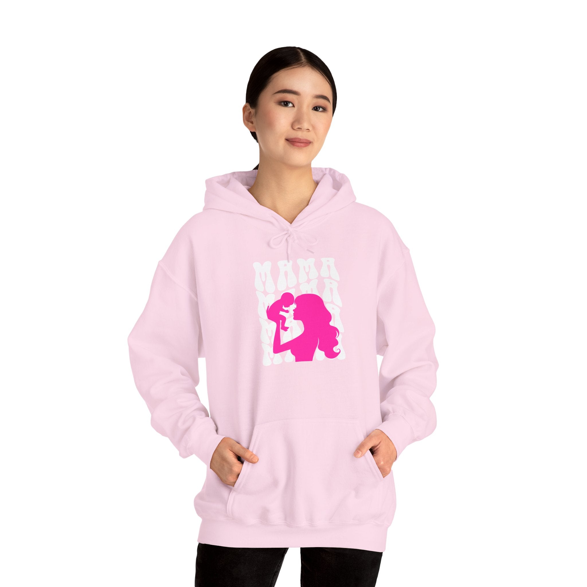 Hoodie | 'Mama' & Silhouette Pink Graphic