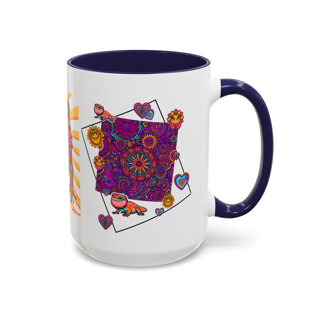 Coffee Mug | Psychedelic Lizards Accent Ceramic Mug