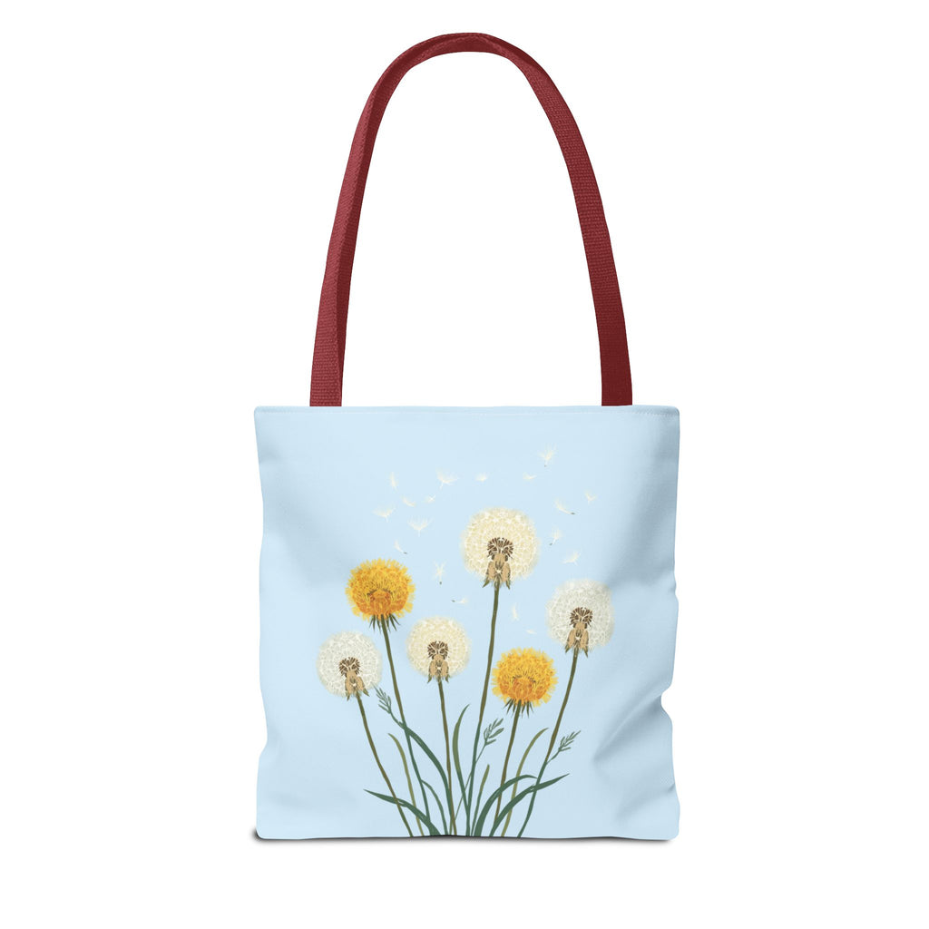 Tote Bag | Dandelions on Light Blue Background