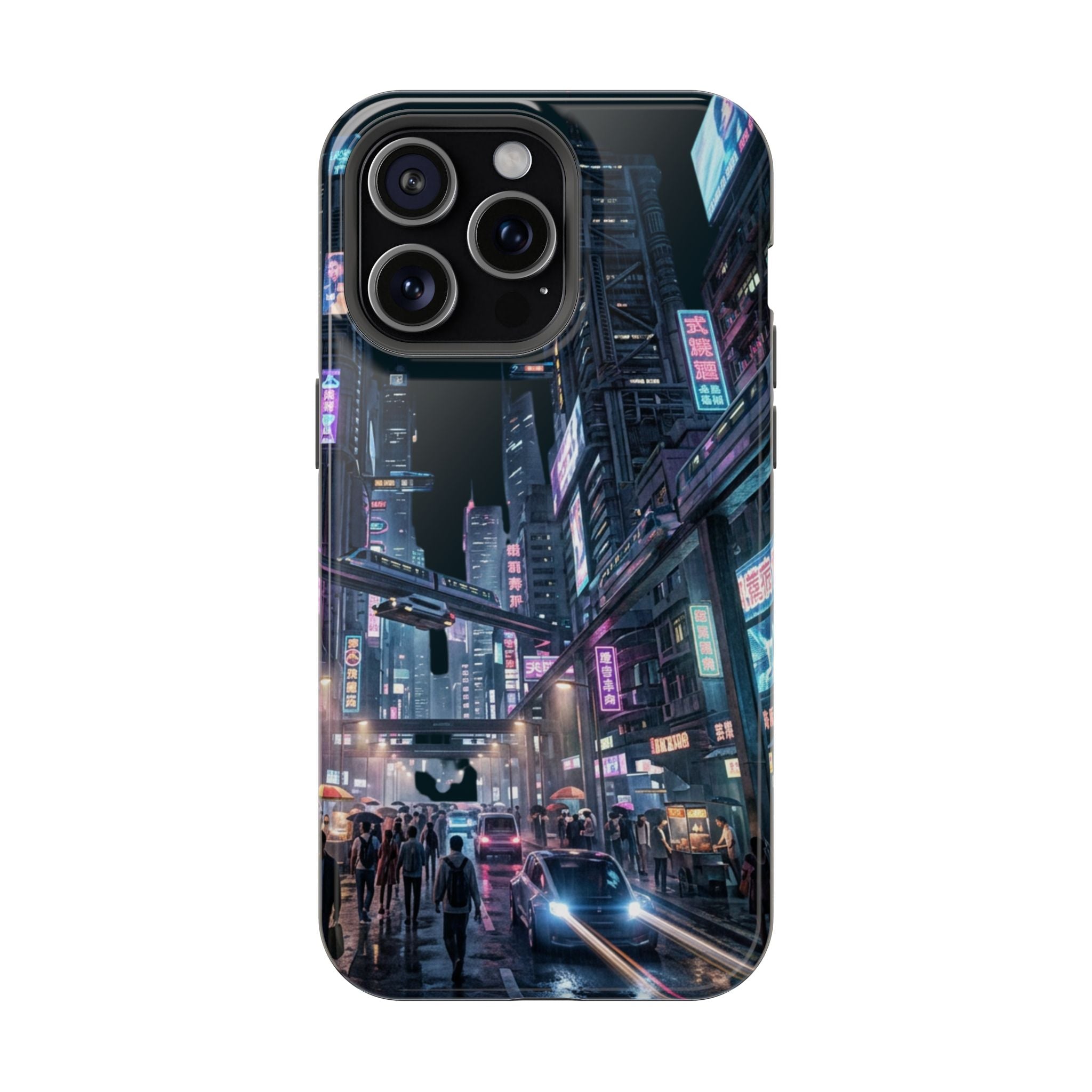 Phone Case | Cyberpunk City Magnetic Impact-Resistant Phone Cover