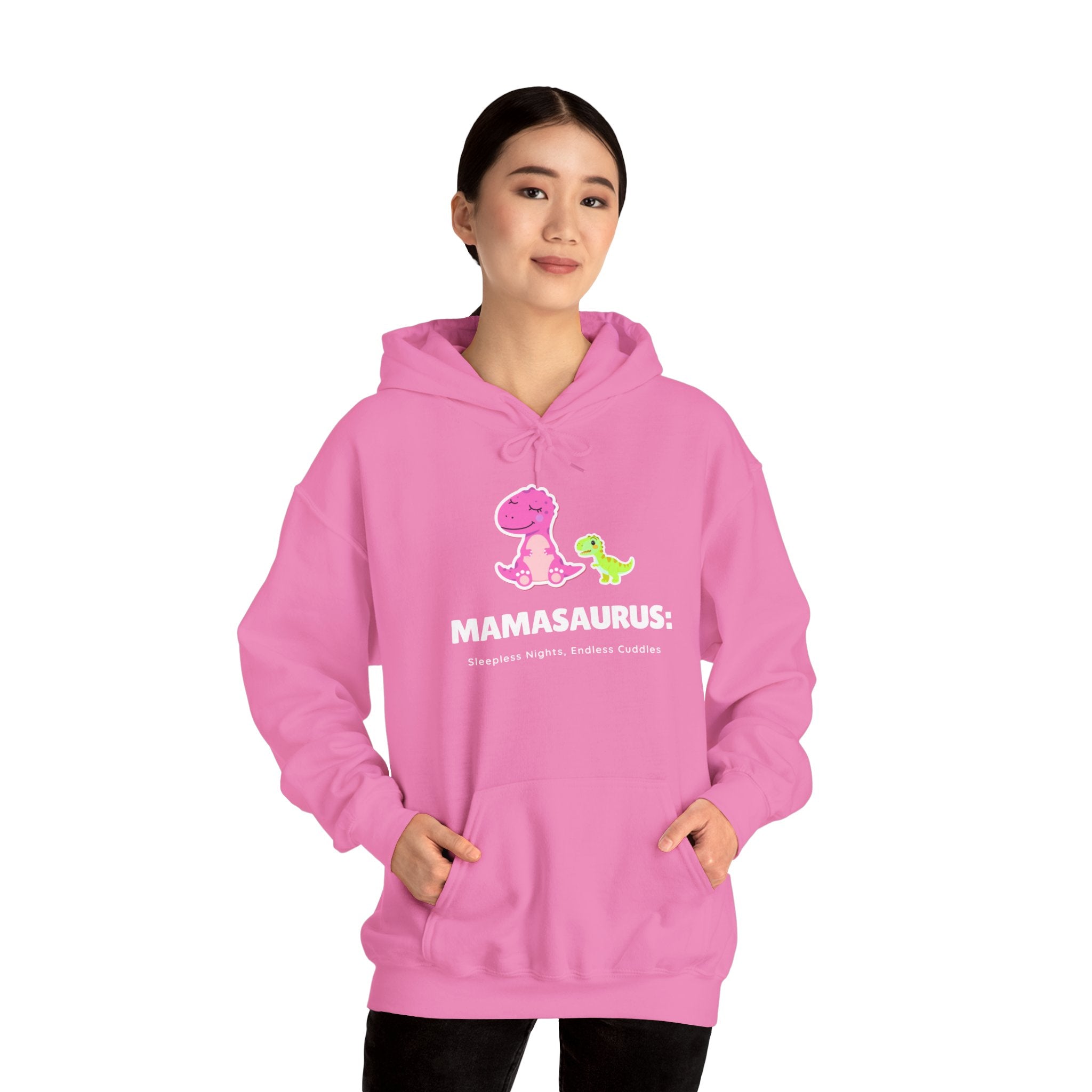 Hoodie | 'Mamasaurus' Pink Mama Dino with Baby Sweater