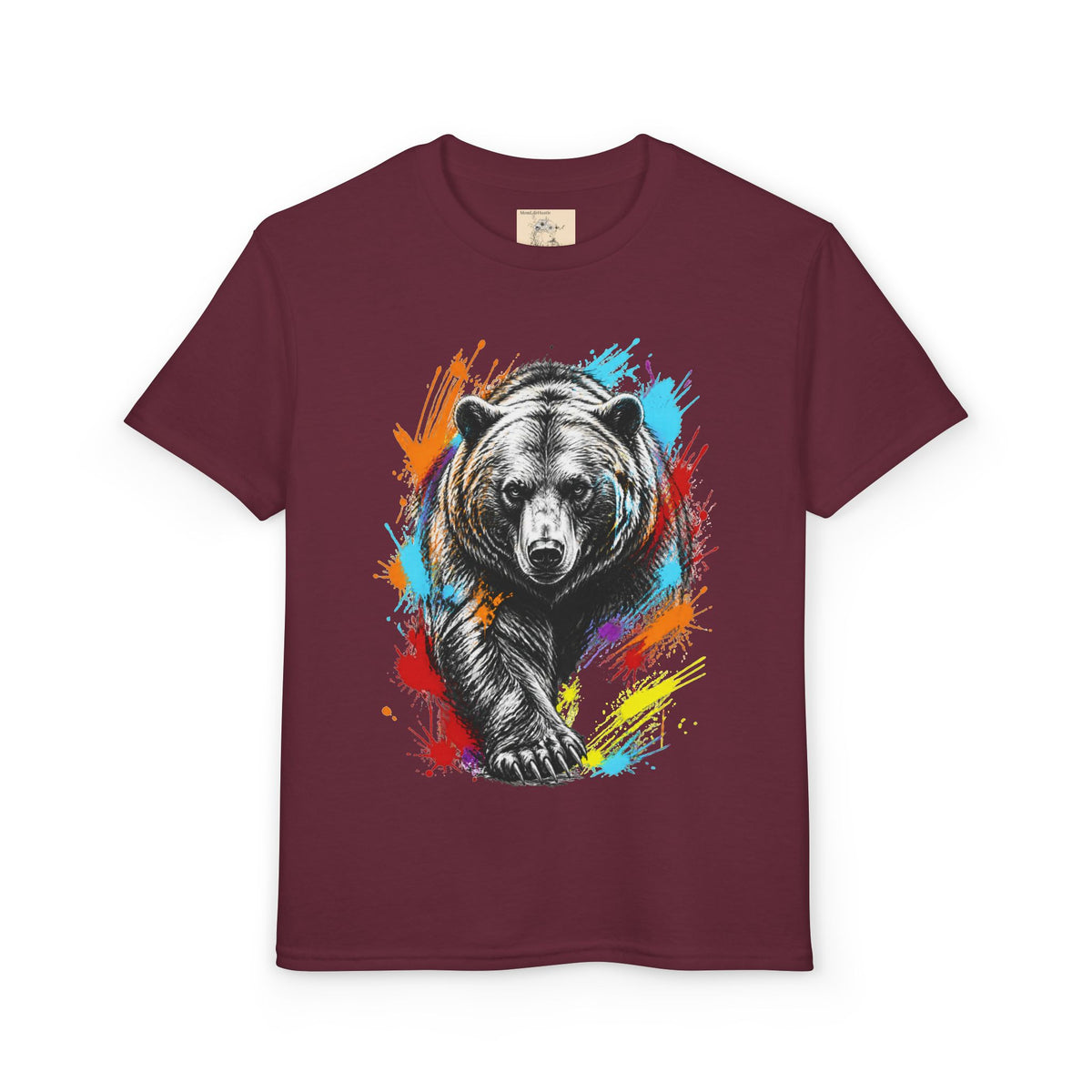 Color Splash Kodiak Bear T-Shirt for Children
