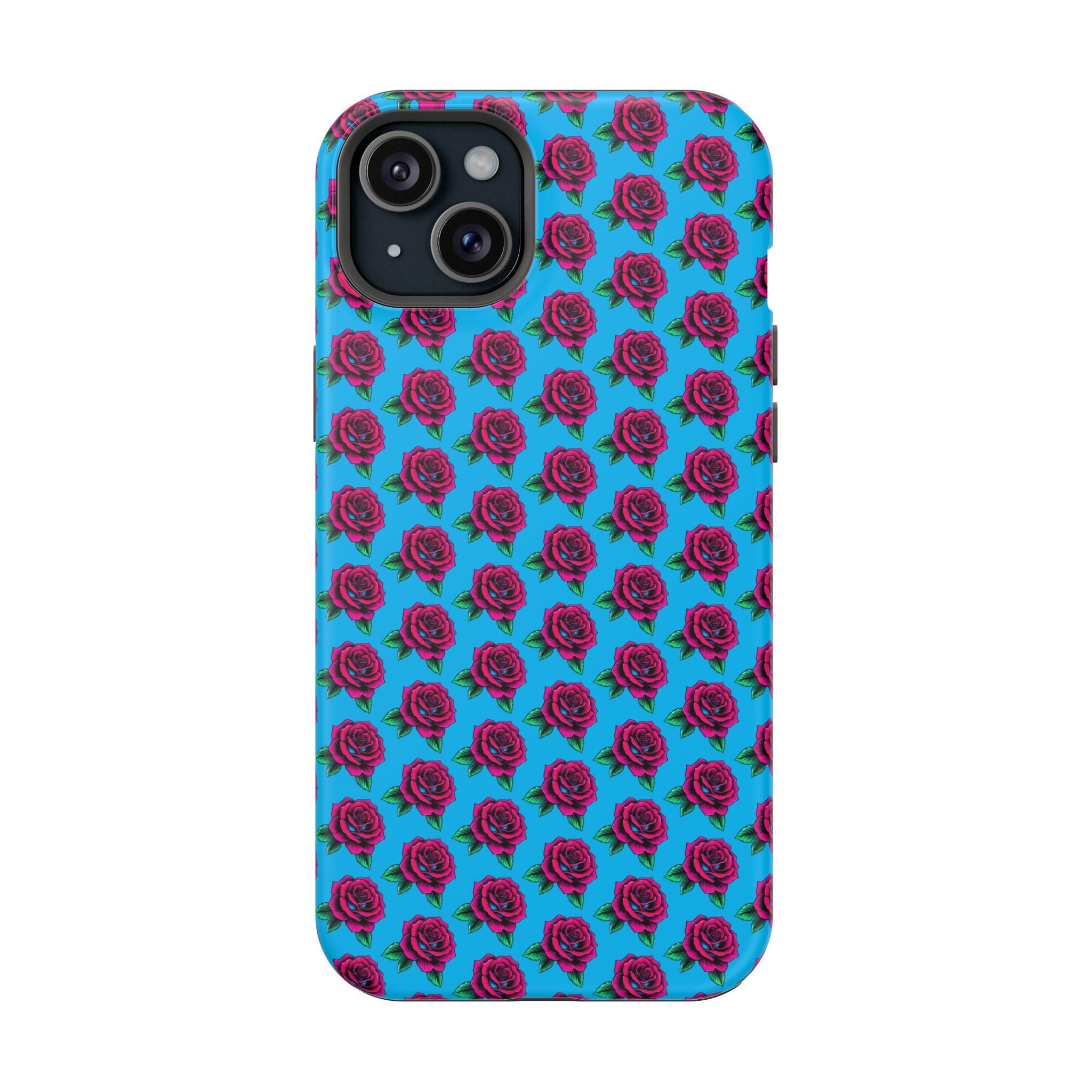 Phone Cases | Bright Rose Pattern Magnetic Impact-Resistant Case