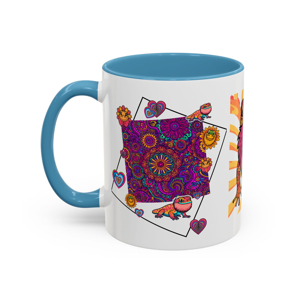 Coffee Mug | Psychedelic Lizards Accent Ceramic Mug