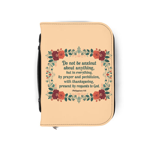 Bible Cover | Vintage Floral Philippians 4:6 Scripture