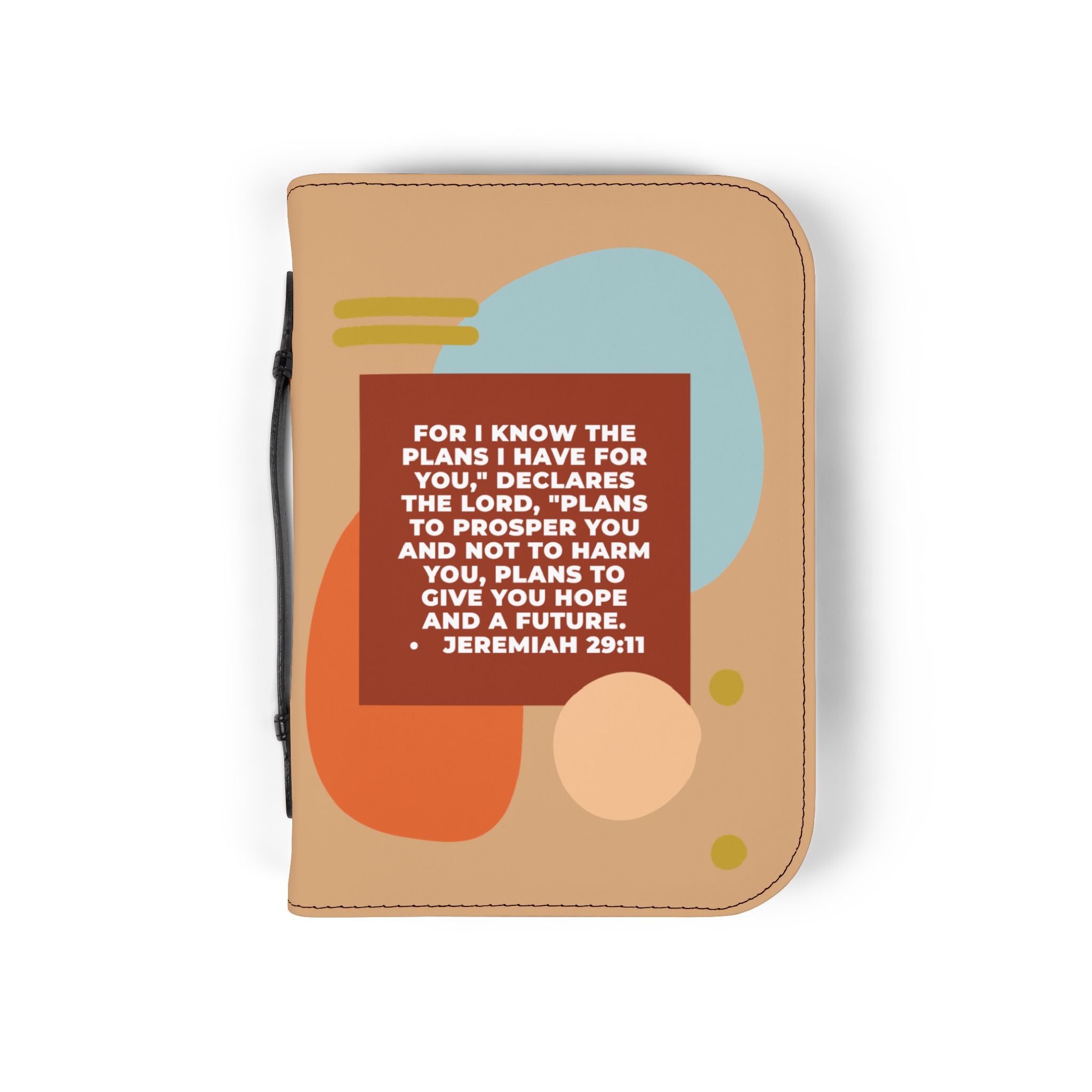 Bible Cover | Jeremiah 29:11 Scripture Abstract Shapes & Warm Tones