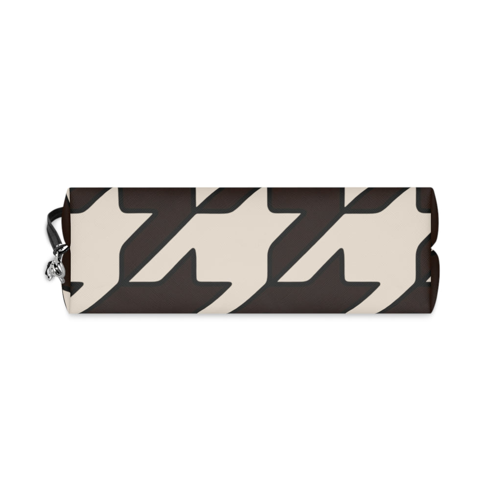 Cosmetic Pouch | Classic Black & Cream Houndstooth Makeup Bag